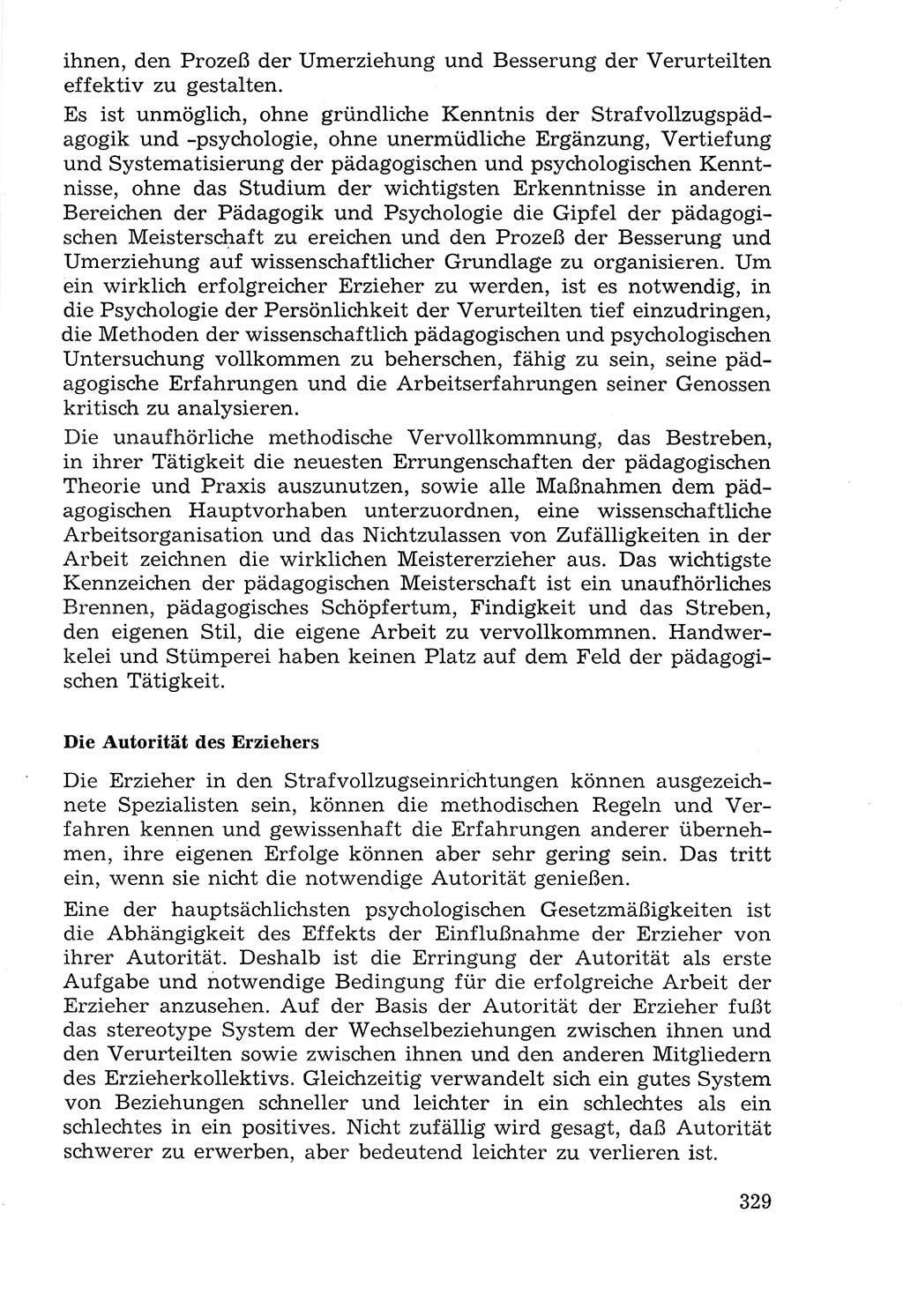 Lehrbuch der Strafvollzugspädagogik [Deutsche Demokratische Republik (DDR)] 1969, Seite 329 (Lb. SV-Pd. DDR 1969, S. 329)