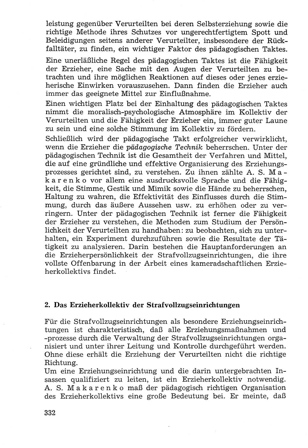 Lehrbuch der Strafvollzugspädagogik [Deutsche Demokratische Republik (DDR)] 1969, Seite 332 (Lb. SV-Pd. DDR 1969, S. 332)