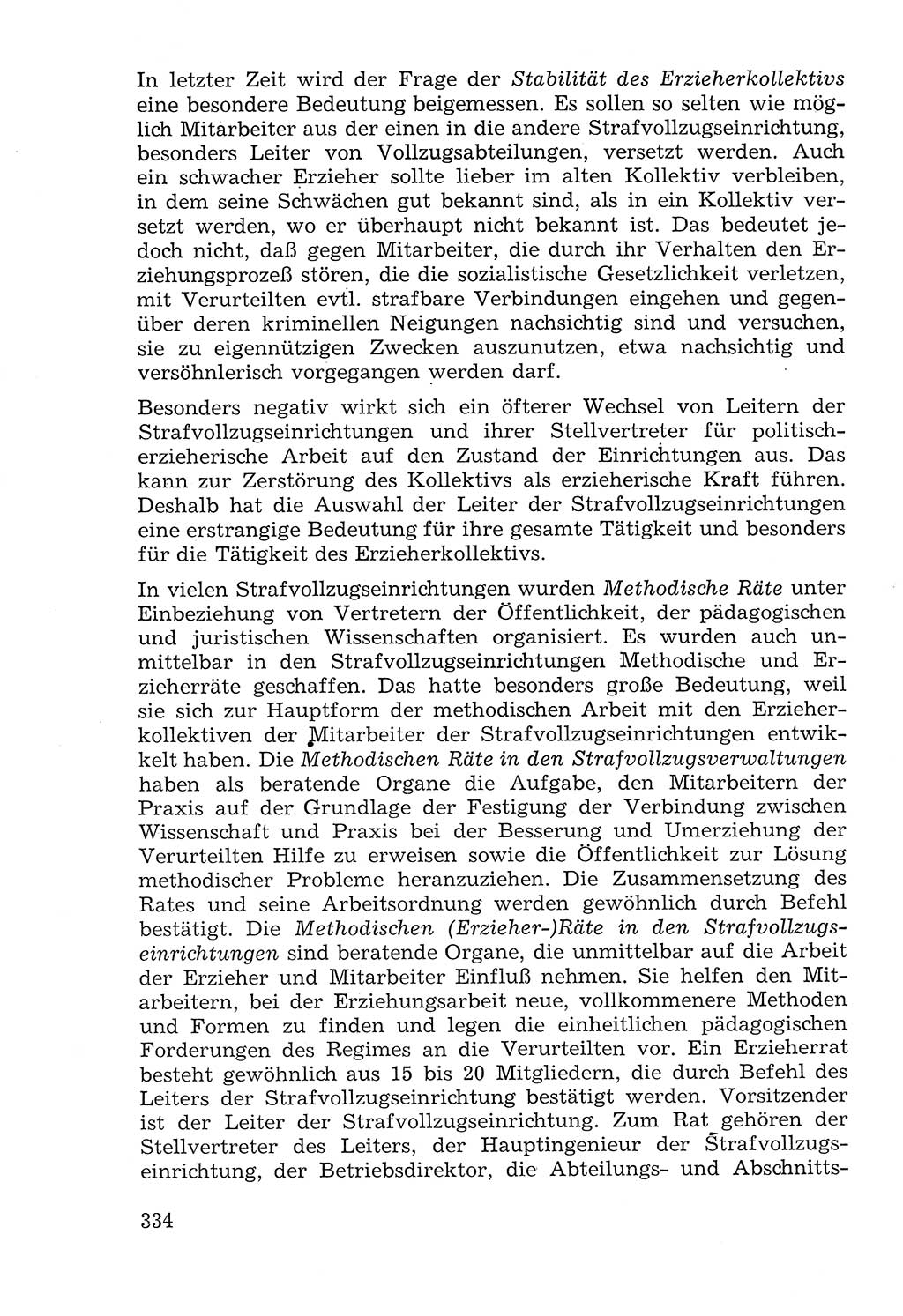 Lehrbuch der Strafvollzugspädagogik [Deutsche Demokratische Republik (DDR)] 1969, Seite 334 (Lb. SV-Pd. DDR 1969, S. 334)