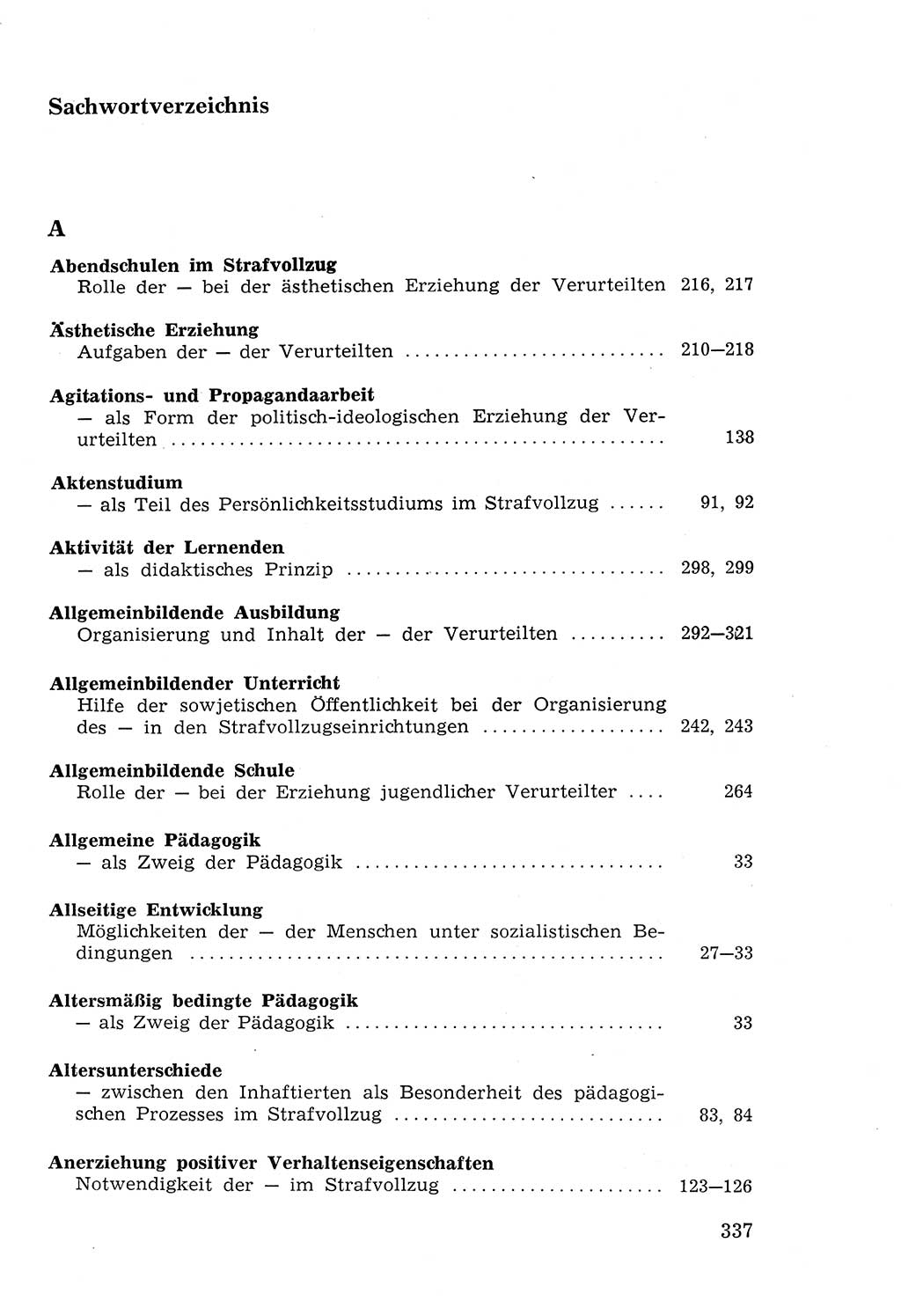 Lehrbuch der Strafvollzugspädagogik [Deutsche Demokratische Republik (DDR)] 1969, Seite 337 (Lb. SV-Pd. DDR 1969, S. 337)