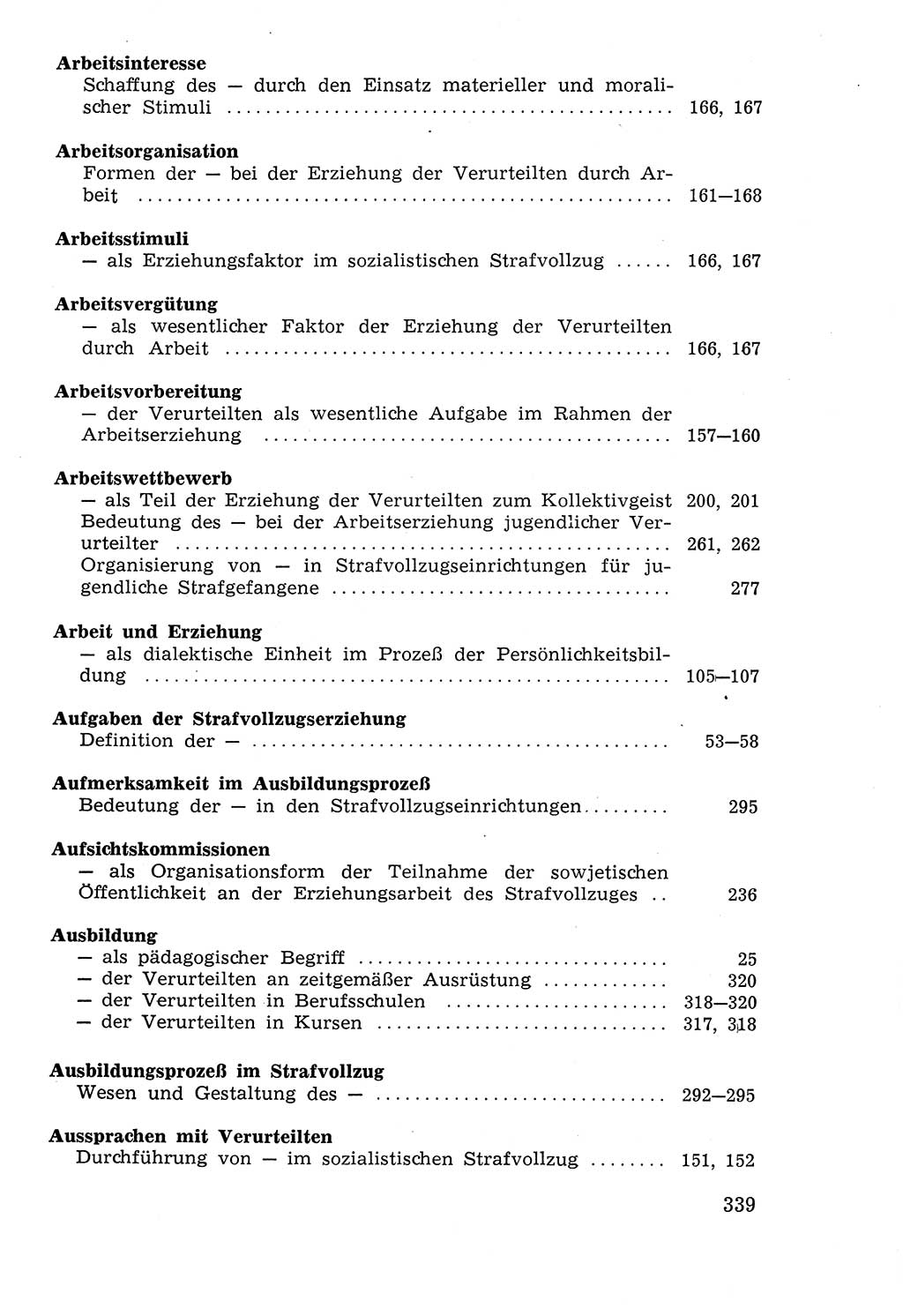 Lehrbuch der Strafvollzugspädagogik [Deutsche Demokratische Republik (DDR)] 1969, Seite 339 (Lb. SV-Pd. DDR 1969, S. 339)