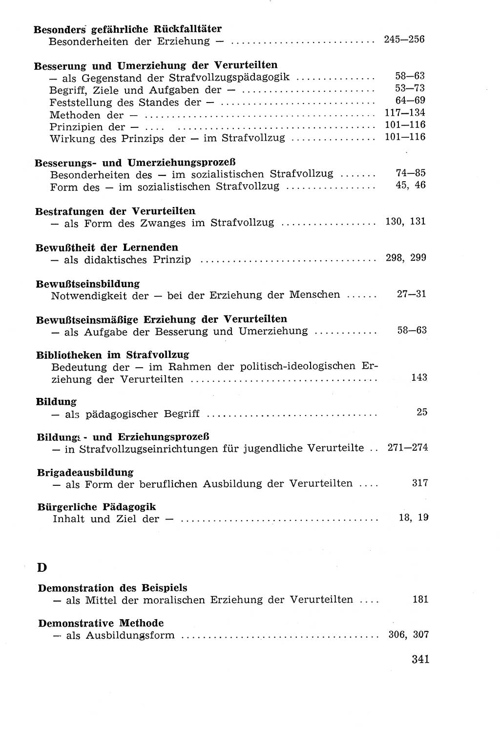 Lehrbuch der Strafvollzugspädagogik [Deutsche Demokratische Republik (DDR)] 1969, Seite 341 (Lb. SV-Pd. DDR 1969, S. 341)