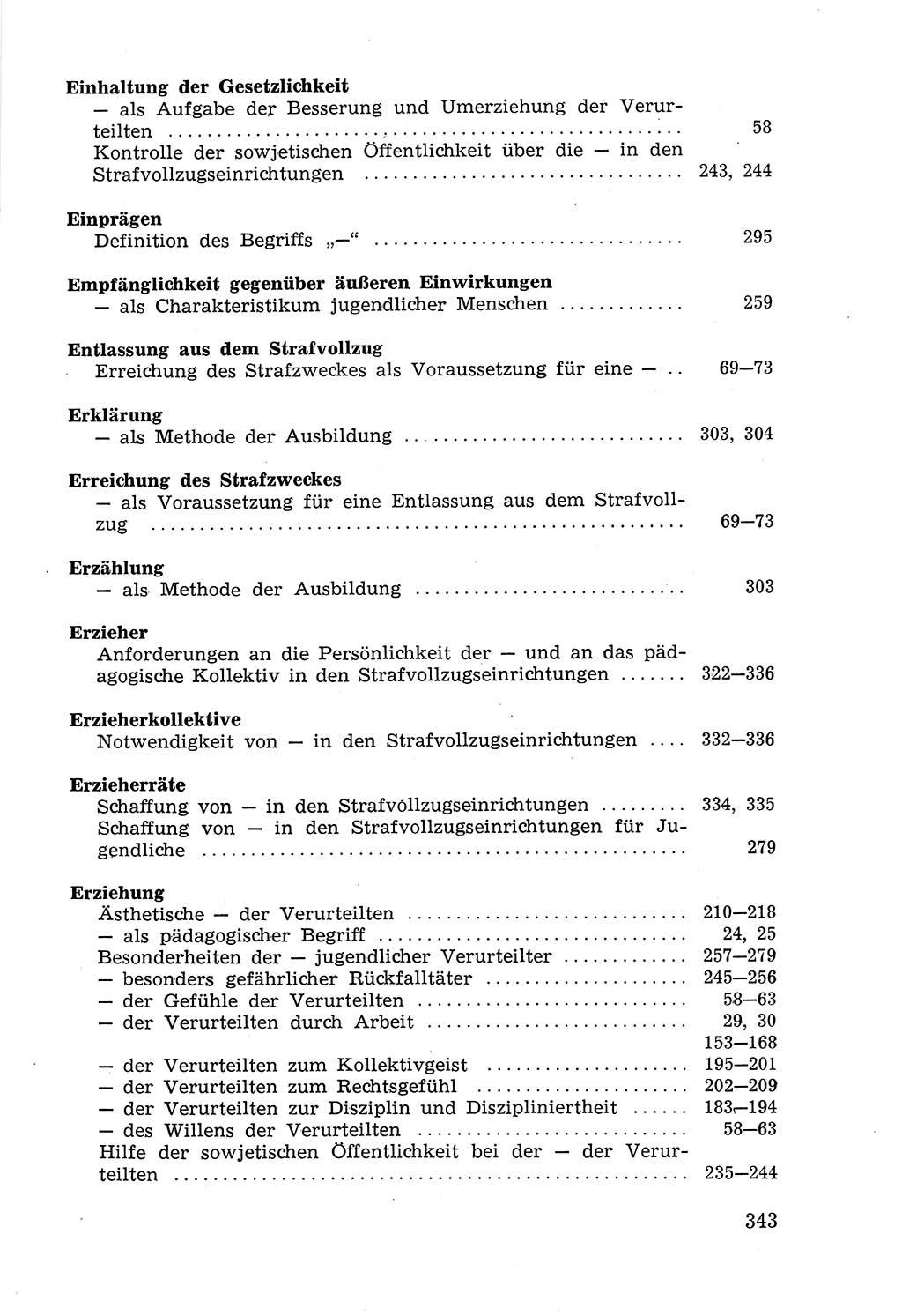 Lehrbuch der Strafvollzugspädagogik [Deutsche Demokratische Republik (DDR)] 1969, Seite 343 (Lb. SV-Pd. DDR 1969, S. 343)