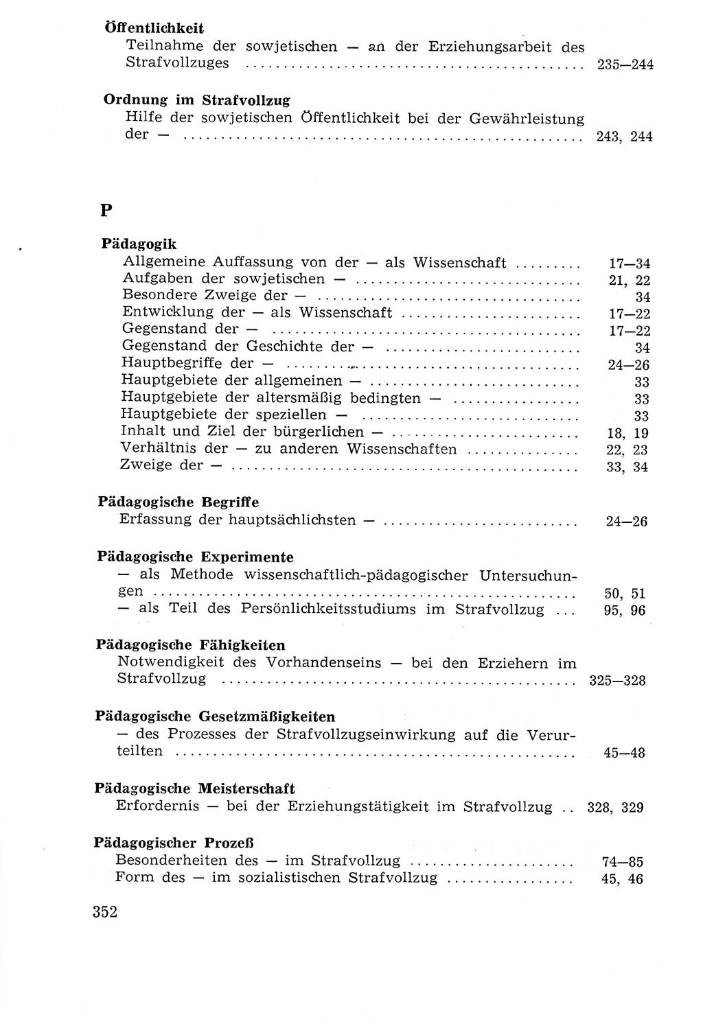 Lehrbuch der Strafvollzugspädagogik [Deutsche Demokratische Republik (DDR)] 1969, Seite 352 (Lb. SV-Pd. DDR 1969, S. 352)