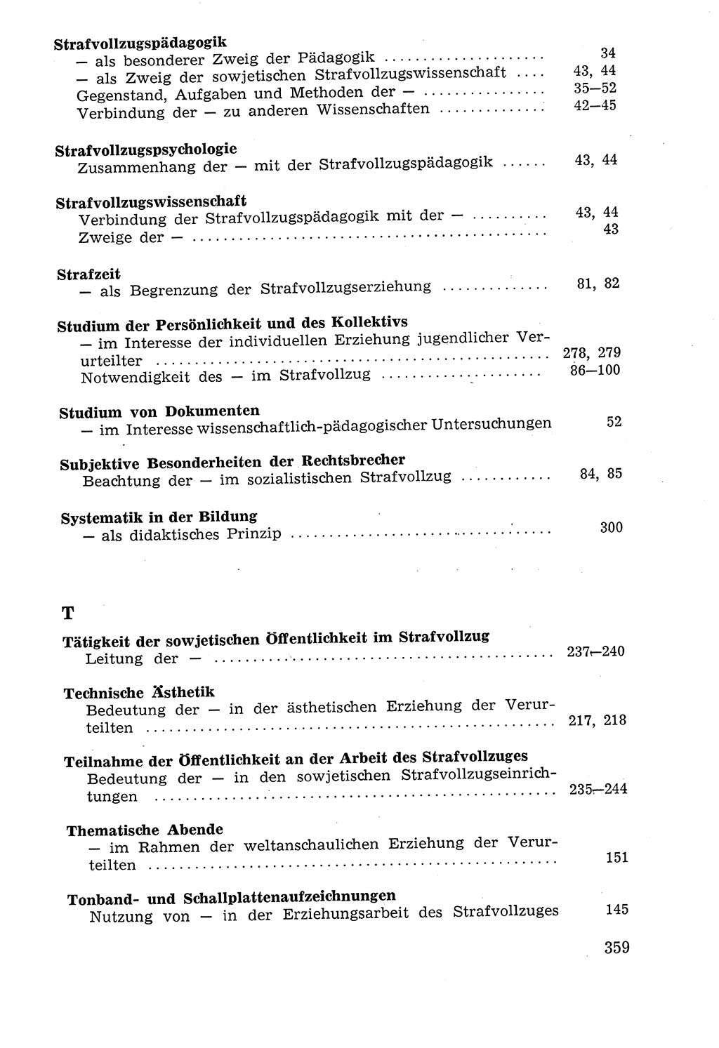 Lehrbuch der Strafvollzugspädagogik [Deutsche Demokratische Republik (DDR)] 1969, Seite 359 (Lb. SV-Pd. DDR 1969, S. 359)