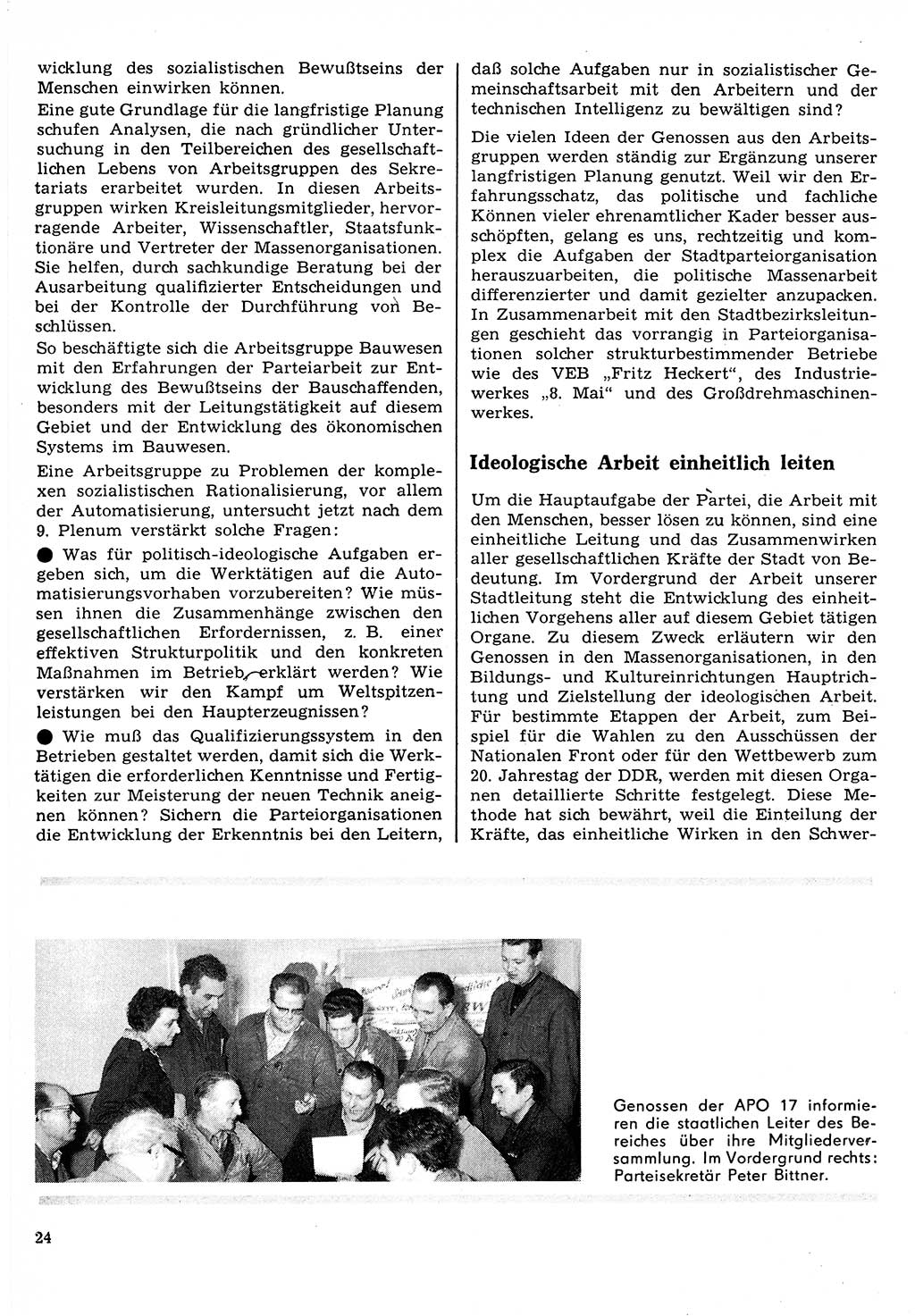 Neuer Weg (NW), Organ des Zentralkomitees (ZK) der SED (Sozialistische Einheitspartei Deutschlands) für Fragen des Parteilebens, 24. Jahrgang [Deutsche Demokratische Republik (DDR)] 1969, Seite 24 (NW ZK SED DDR 1969, S. 24)