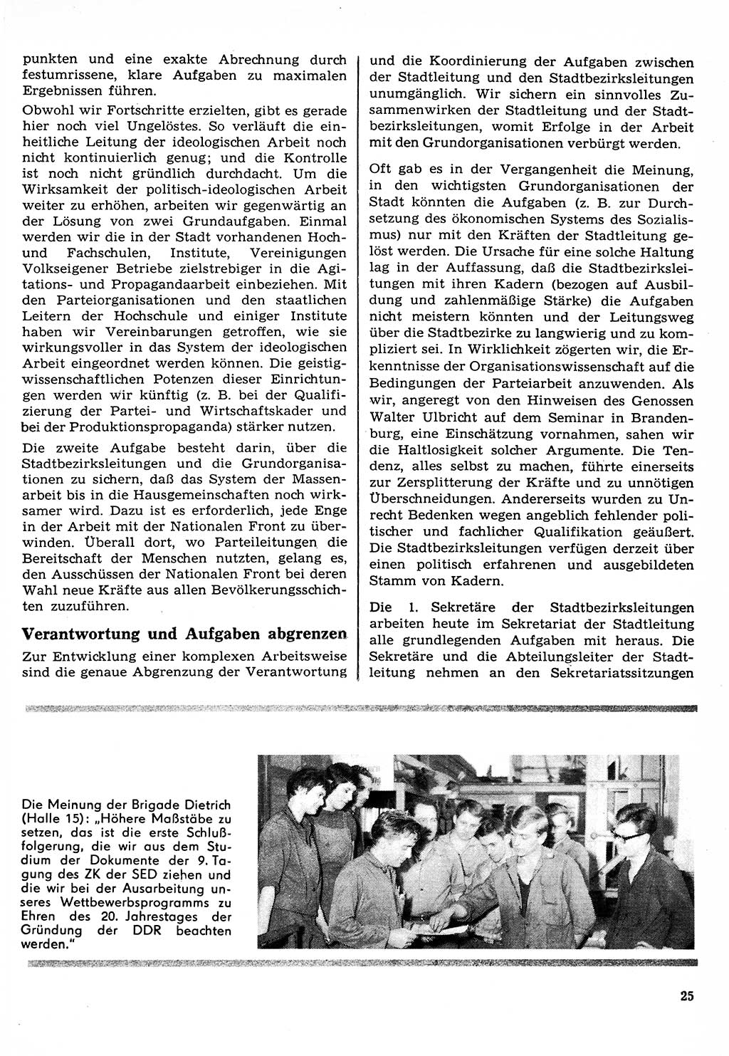 Neuer Weg (NW), Organ des Zentralkomitees (ZK) der SED (Sozialistische Einheitspartei Deutschlands) für Fragen des Parteilebens, 24. Jahrgang [Deutsche Demokratische Republik (DDR)] 1969, Seite 25 (NW ZK SED DDR 1969, S. 25)