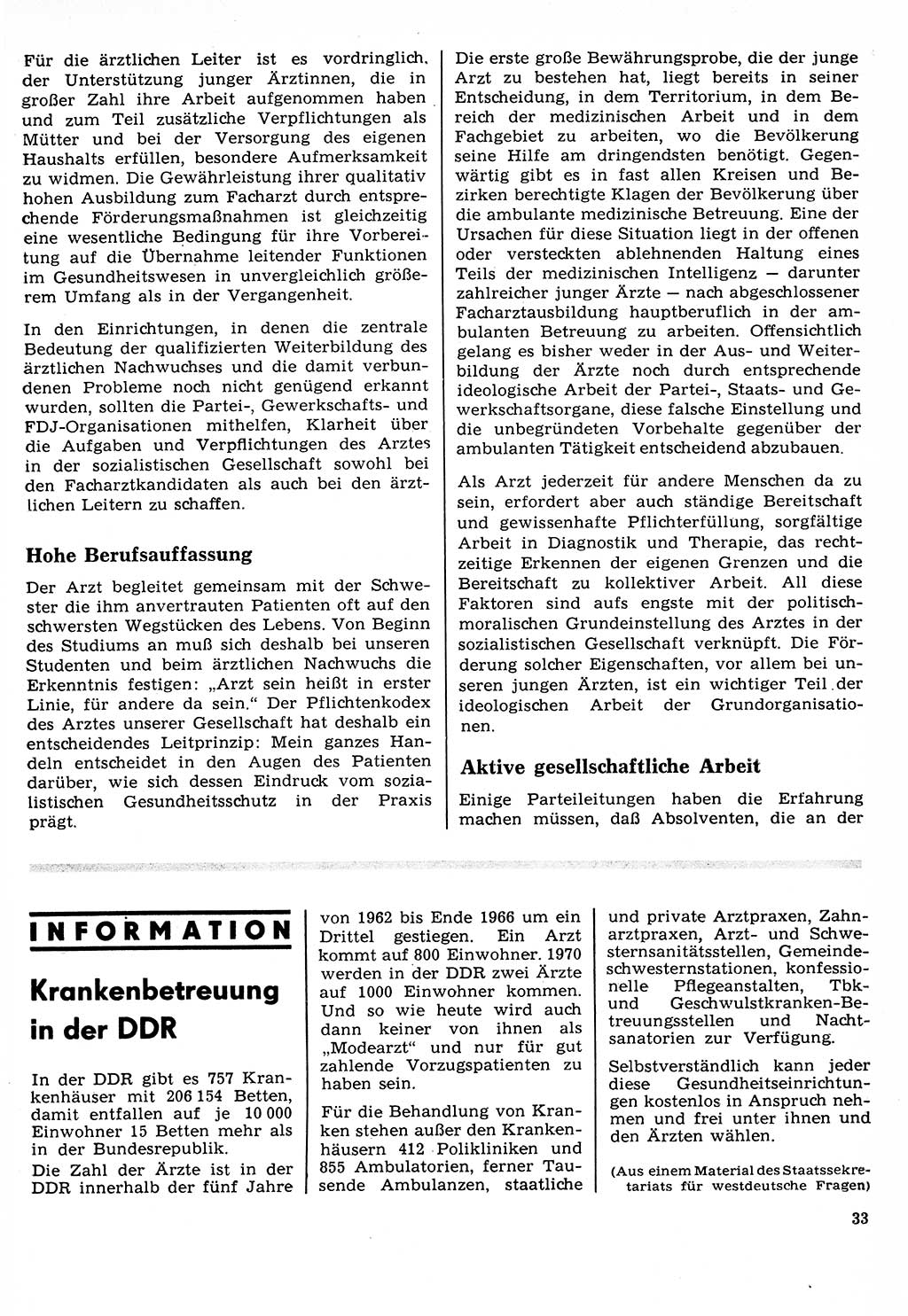 Neuer Weg (NW), Organ des Zentralkomitees (ZK) der SED (Sozialistische Einheitspartei Deutschlands) für Fragen des Parteilebens, 24. Jahrgang [Deutsche Demokratische Republik (DDR)] 1969, Seite 33 (NW ZK SED DDR 1969, S. 33)
