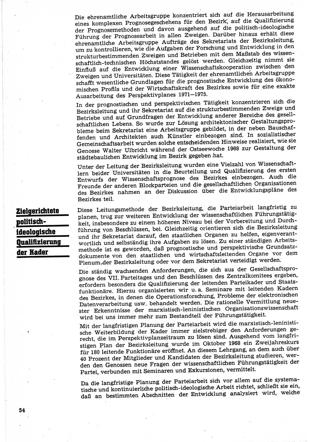 Neuer Weg (NW), Organ des Zentralkomitees (ZK) der SED (Sozialistische Einheitspartei Deutschlands) für Fragen des Parteilebens, 24. Jahrgang [Deutsche Demokratische Republik (DDR)] 1969, Seite 54 (NW ZK SED DDR 1969, S. 54)