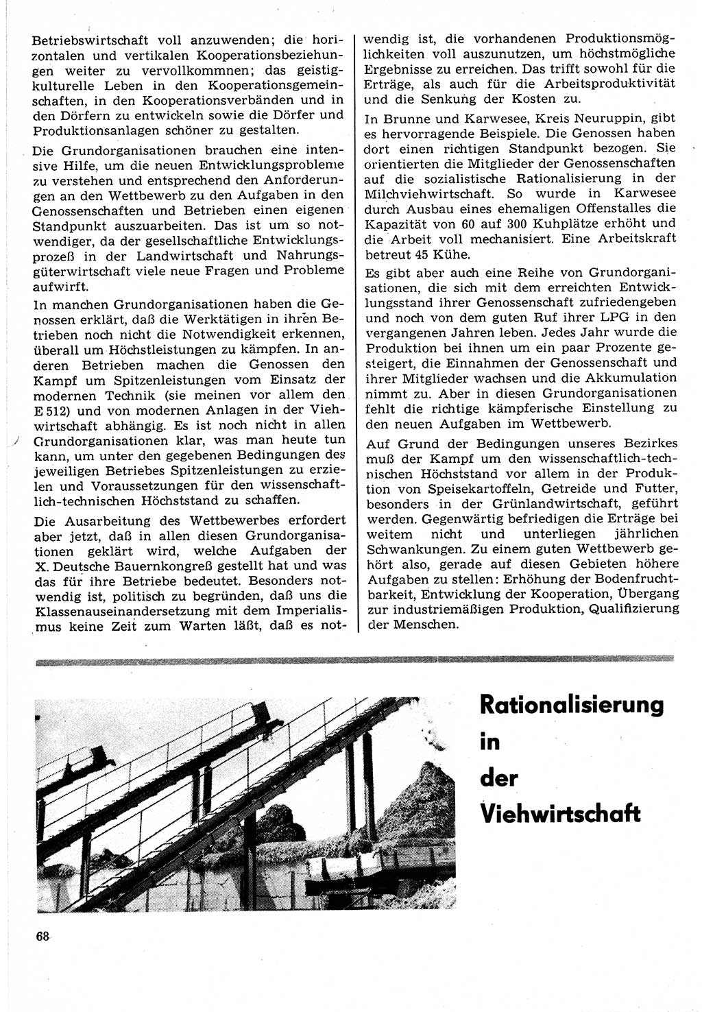 Neuer Weg (NW), Organ des Zentralkomitees (ZK) der SED (Sozialistische Einheitspartei Deutschlands) für Fragen des Parteilebens, 24. Jahrgang [Deutsche Demokratische Republik (DDR)] 1969, Seite 68 (NW ZK SED DDR 1969, S. 68)