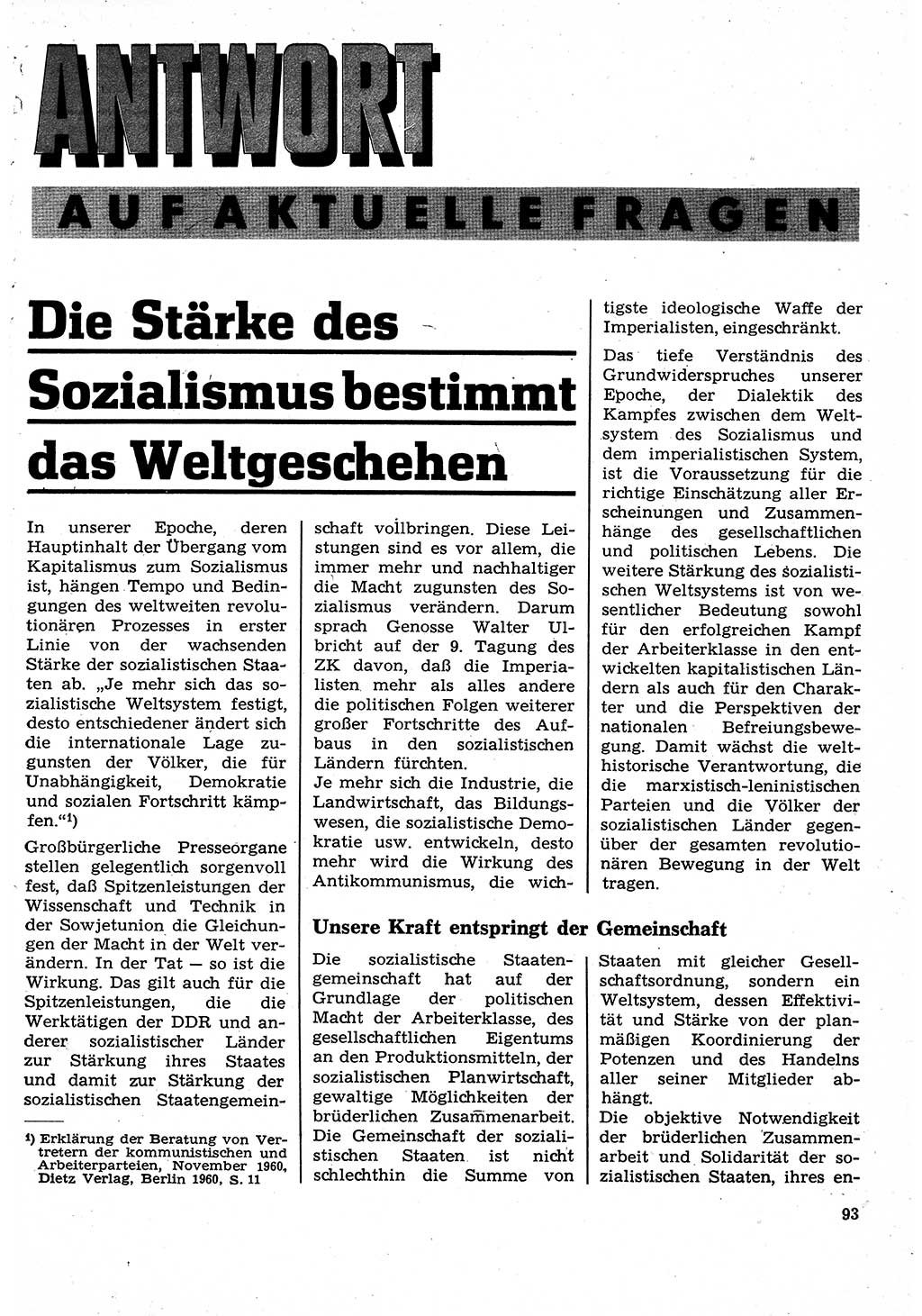 Neuer Weg (NW), Organ des Zentralkomitees (ZK) der SED (Sozialistische Einheitspartei Deutschlands) für Fragen des Parteilebens, 24. Jahrgang [Deutsche Demokratische Republik (DDR)] 1969, Seite 93 (NW ZK SED DDR 1969, S. 93)