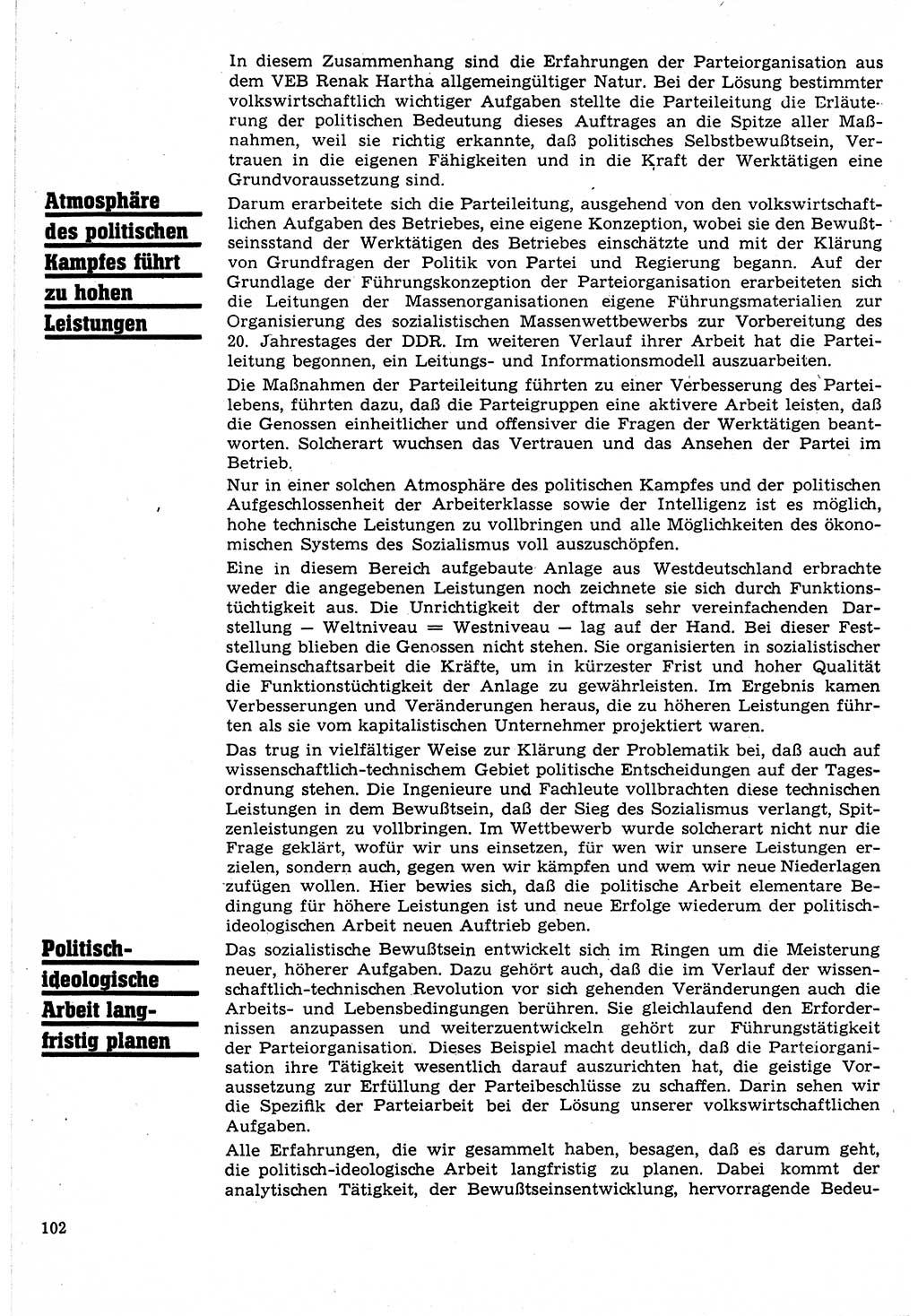 Neuer Weg (NW), Organ des Zentralkomitees (ZK) der SED (Sozialistische Einheitspartei Deutschlands) für Fragen des Parteilebens, 24. Jahrgang [Deutsche Demokratische Republik (DDR)] 1969, Seite 102 (NW ZK SED DDR 1969, S. 102)