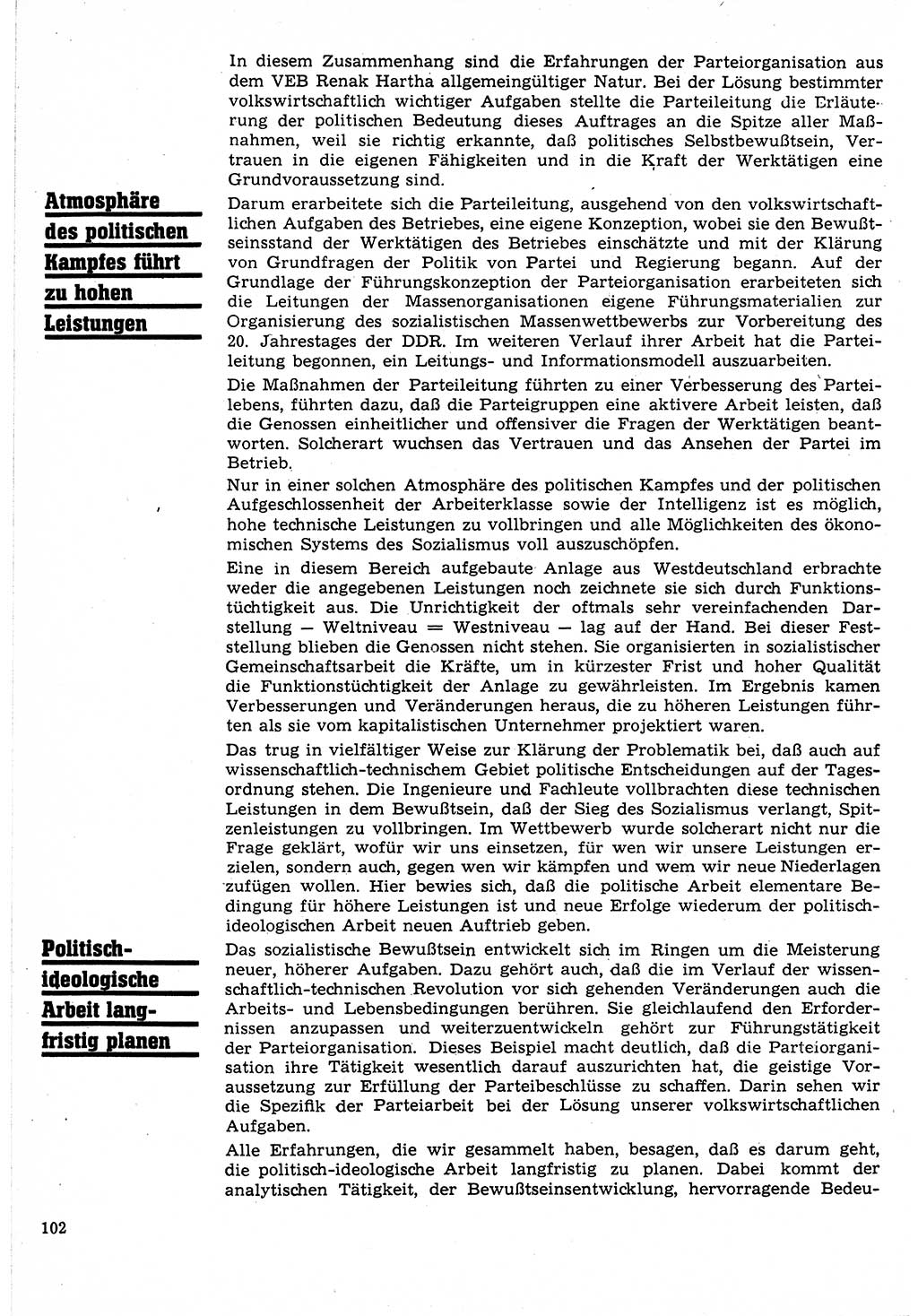 Neuer Weg (NW), Organ des Zentralkomitees (ZK) der SED (Sozialistische Einheitspartei Deutschlands) für Fragen des Parteilebens, 24. Jahrgang [Deutsche Demokratische Republik (DDR)] 1969, Seite 102 (NW ZK SED DDR 1969, S. 102)