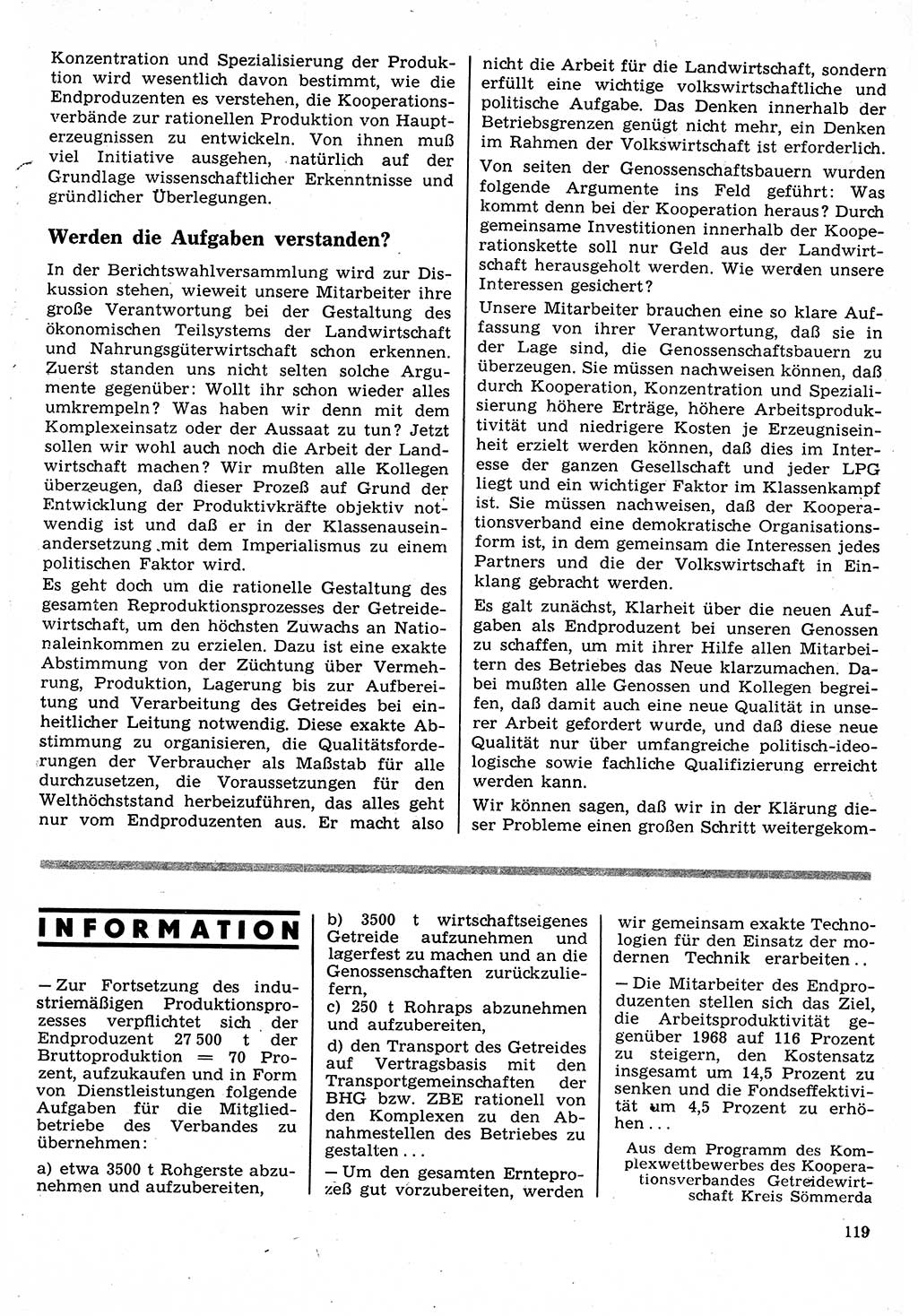 Neuer Weg (NW), Organ des Zentralkomitees (ZK) der SED (Sozialistische Einheitspartei Deutschlands) für Fragen des Parteilebens, 24. Jahrgang [Deutsche Demokratische Republik (DDR)] 1969, Seite 119 (NW ZK SED DDR 1969, S. 119)