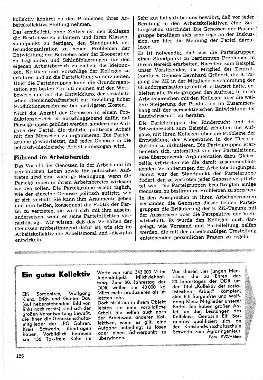 Neuer Weg (NW), Organ des Zentralkomitees (ZK) der SED (Sozialistische Einheitspartei Deutschlands) für Fragen des Parteilebens, 24. Jahrgang [Deutsche Demokratische Republik (DDR)] 1969, Seite 126 (NW ZK SED DDR 1969, S. 126)