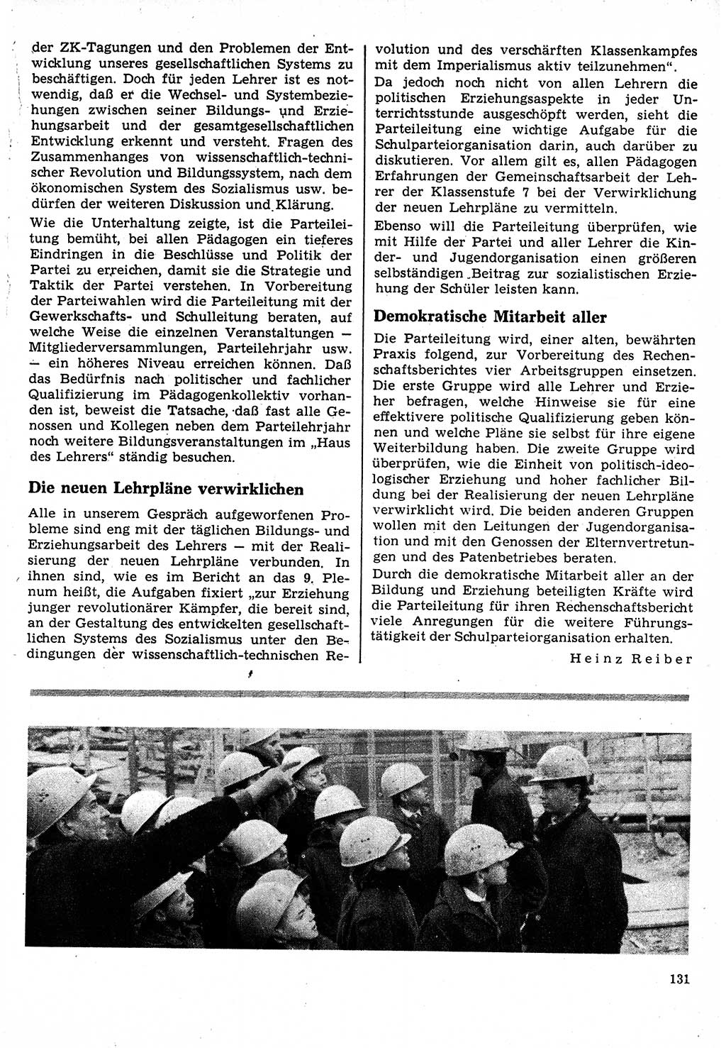 Neuer Weg (NW), Organ des Zentralkomitees (ZK) der SED (Sozialistische Einheitspartei Deutschlands) fÃ¼r Fragen des Parteilebens, 24. Jahrgang [Deutsche Demokratische Republik (DDR)] 1969, Seite 131 (NW ZK SED DDR 1969, S. 131)