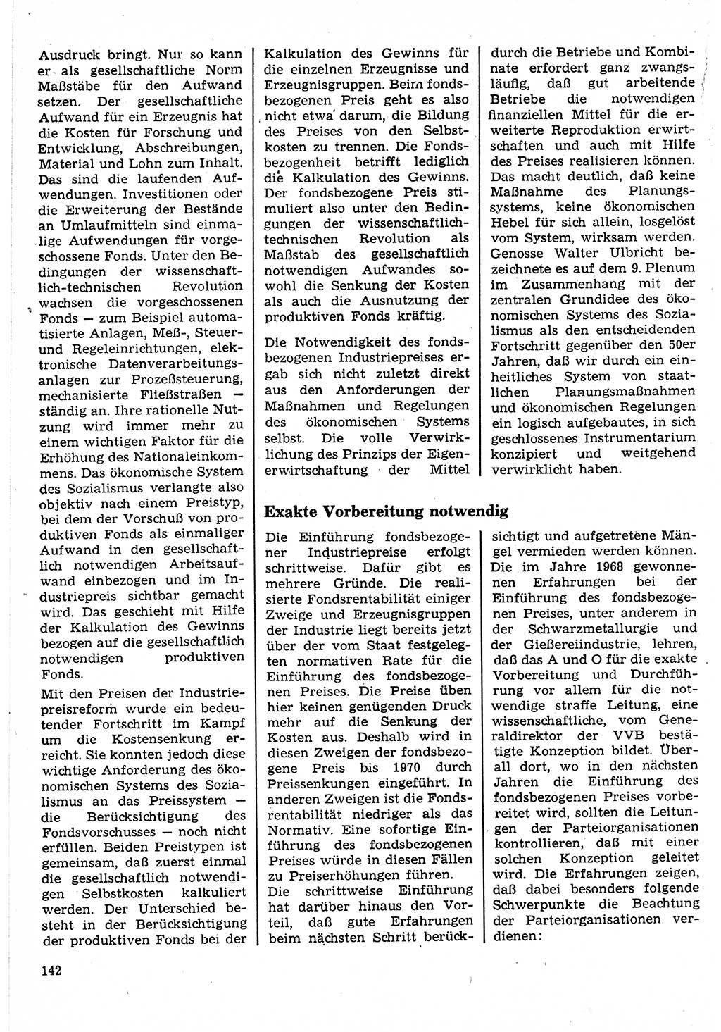 Neuer Weg (NW), Organ des Zentralkomitees (ZK) der SED (Sozialistische Einheitspartei Deutschlands) für Fragen des Parteilebens, 24. Jahrgang [Deutsche Demokratische Republik (DDR)] 1969, Seite 142 (NW ZK SED DDR 1969, S. 142)