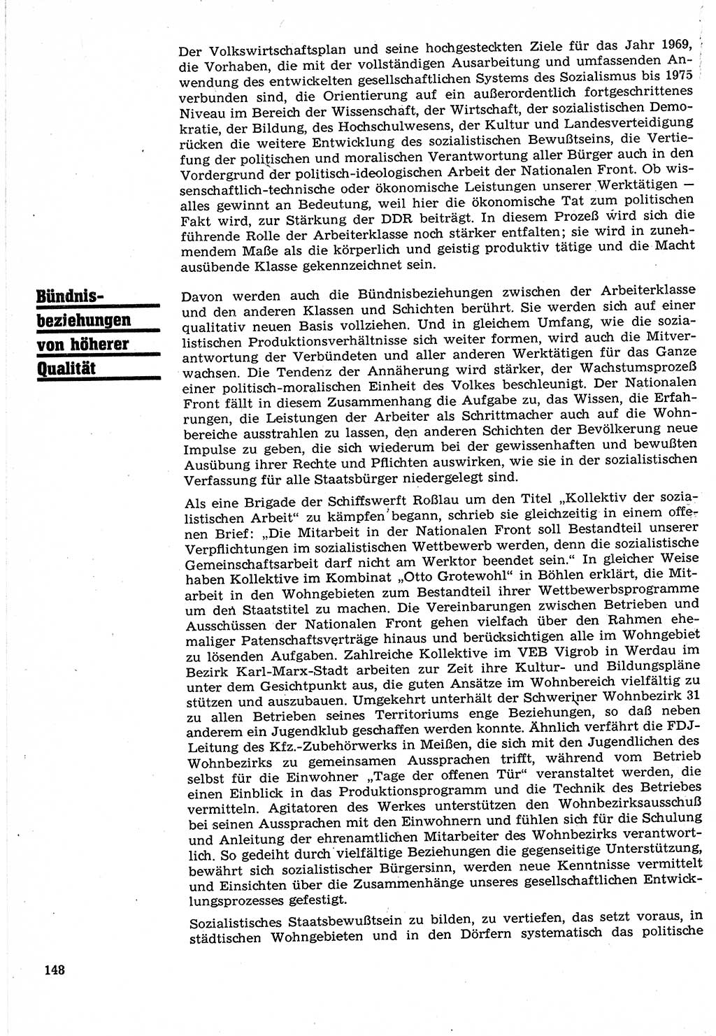 Neuer Weg (NW), Organ des Zentralkomitees (ZK) der SED (Sozialistische Einheitspartei Deutschlands) für Fragen des Parteilebens, 24. Jahrgang [Deutsche Demokratische Republik (DDR)] 1969, Seite 148 (NW ZK SED DDR 1969, S. 148)