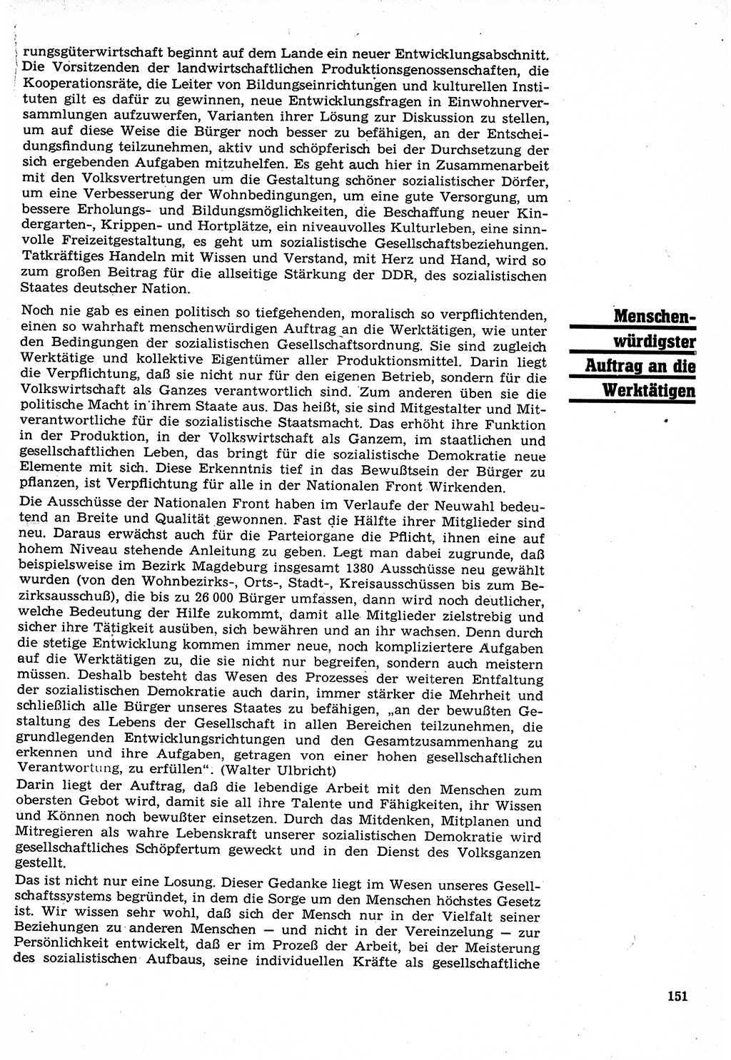 Neuer Weg (NW), Organ des Zentralkomitees (ZK) der SED (Sozialistische Einheitspartei Deutschlands) für Fragen des Parteilebens, 24. Jahrgang [Deutsche Demokratische Republik (DDR)] 1969, Seite 151 (NW ZK SED DDR 1969, S. 151)