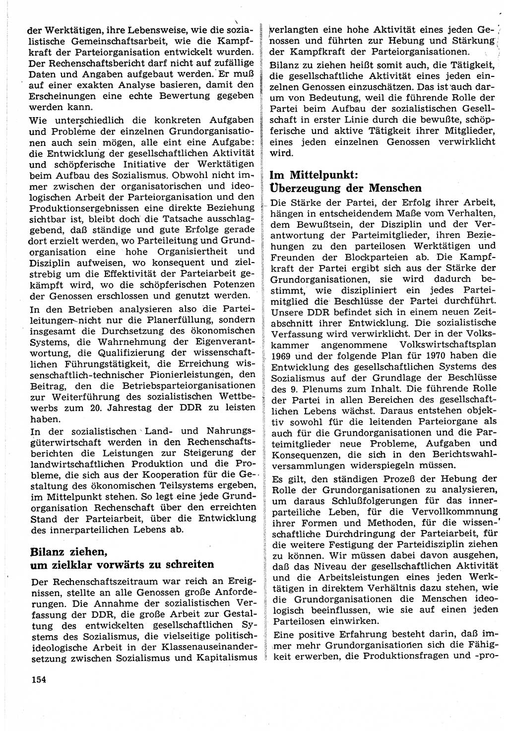 Neuer Weg (NW), Organ des Zentralkomitees (ZK) der SED (Sozialistische Einheitspartei Deutschlands) für Fragen des Parteilebens, 24. Jahrgang [Deutsche Demokratische Republik (DDR)] 1969, Seite 154 (NW ZK SED DDR 1969, S. 154)