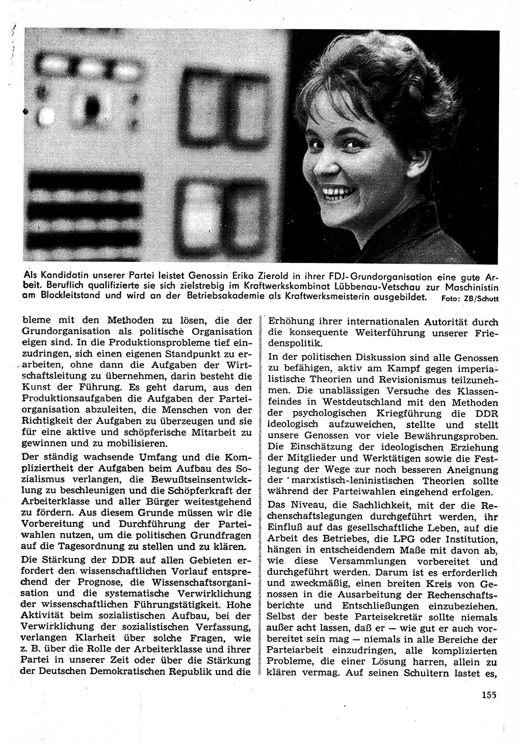 Neuer Weg (NW), Organ des Zentralkomitees (ZK) der SED (Sozialistische Einheitspartei Deutschlands) für Fragen des Parteilebens, 24. Jahrgang [Deutsche Demokratische Republik (DDR)] 1969, Seite 155 (NW ZK SED DDR 1969, S. 155)