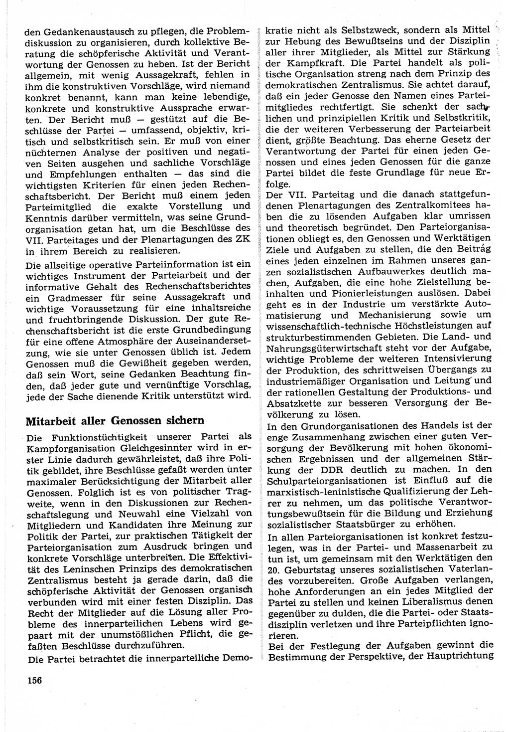 Neuer Weg (NW), Organ des Zentralkomitees (ZK) der SED (Sozialistische Einheitspartei Deutschlands) für Fragen des Parteilebens, 24. Jahrgang [Deutsche Demokratische Republik (DDR)] 1969, Seite 156 (NW ZK SED DDR 1969, S. 156)