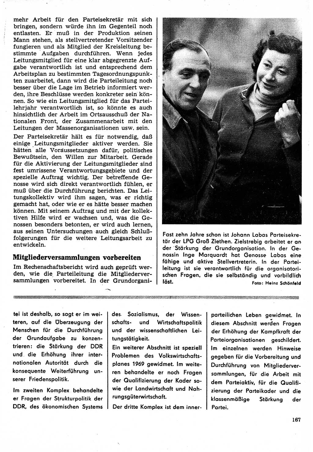 Neuer Weg (NW), Organ des Zentralkomitees (ZK) der SED (Sozialistische Einheitspartei Deutschlands) für Fragen des Parteilebens, 24. Jahrgang [Deutsche Demokratische Republik (DDR)] 1969, Seite 167 (NW ZK SED DDR 1969, S. 167)