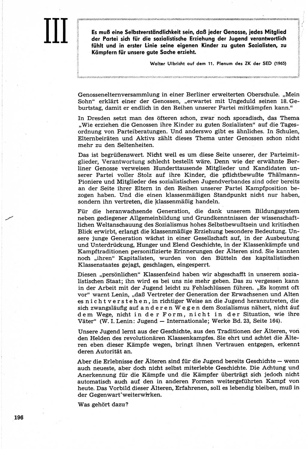 Neuer Weg (NW), Organ des Zentralkomitees (ZK) der SED (Sozialistische Einheitspartei Deutschlands) für Fragen des Parteilebens, 24. Jahrgang [Deutsche Demokratische Republik (DDR)] 1969, Seite 196 (NW ZK SED DDR 1969, S. 196)