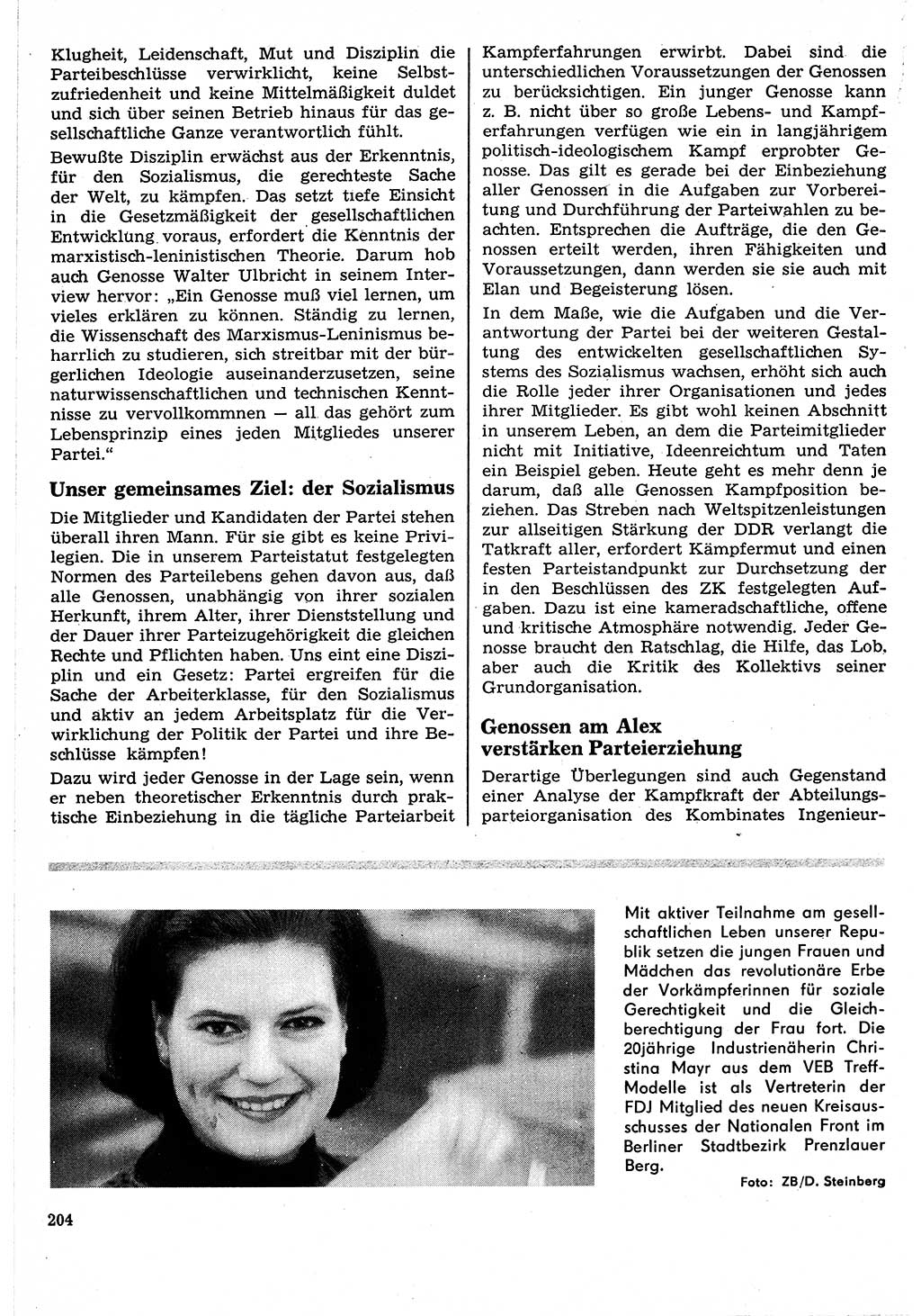 Neuer Weg (NW), Organ des Zentralkomitees (ZK) der SED (Sozialistische Einheitspartei Deutschlands) für Fragen des Parteilebens, 24. Jahrgang [Deutsche Demokratische Republik (DDR)] 1969, Seite 204 (NW ZK SED DDR 1969, S. 204)