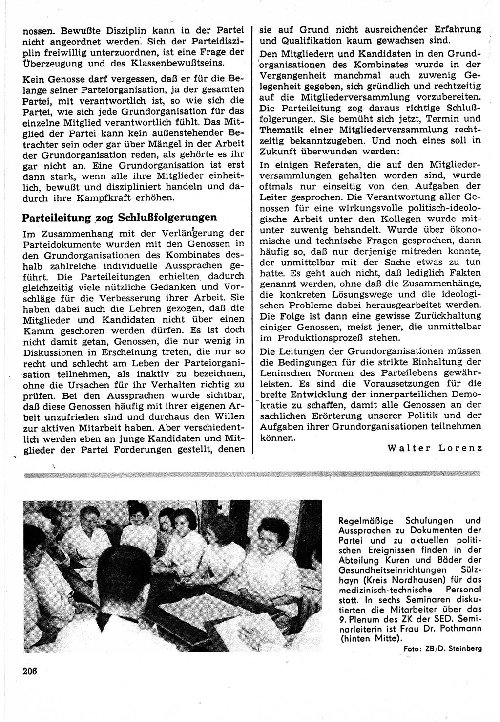 Neuer Weg (NW), Organ des Zentralkomitees (ZK) der SED (Sozialistische Einheitspartei Deutschlands) für Fragen des Parteilebens, 24. Jahrgang [Deutsche Demokratische Republik (DDR)] 1969, Seite 206 (NW ZK SED DDR 1969, S. 206)