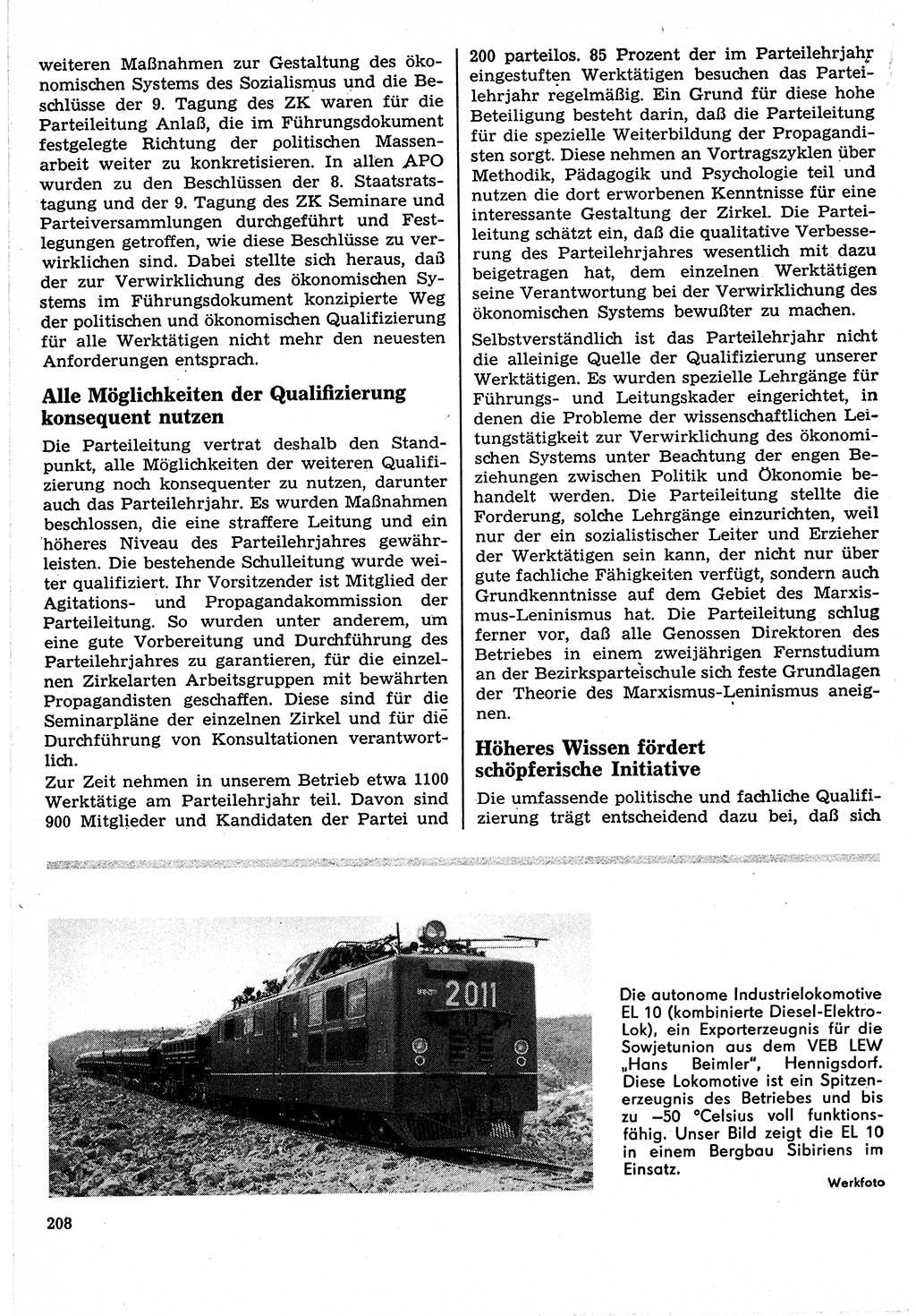 Neuer Weg (NW), Organ des Zentralkomitees (ZK) der SED (Sozialistische Einheitspartei Deutschlands) für Fragen des Parteilebens, 24. Jahrgang [Deutsche Demokratische Republik (DDR)] 1969, Seite 208 (NW ZK SED DDR 1969, S. 208)