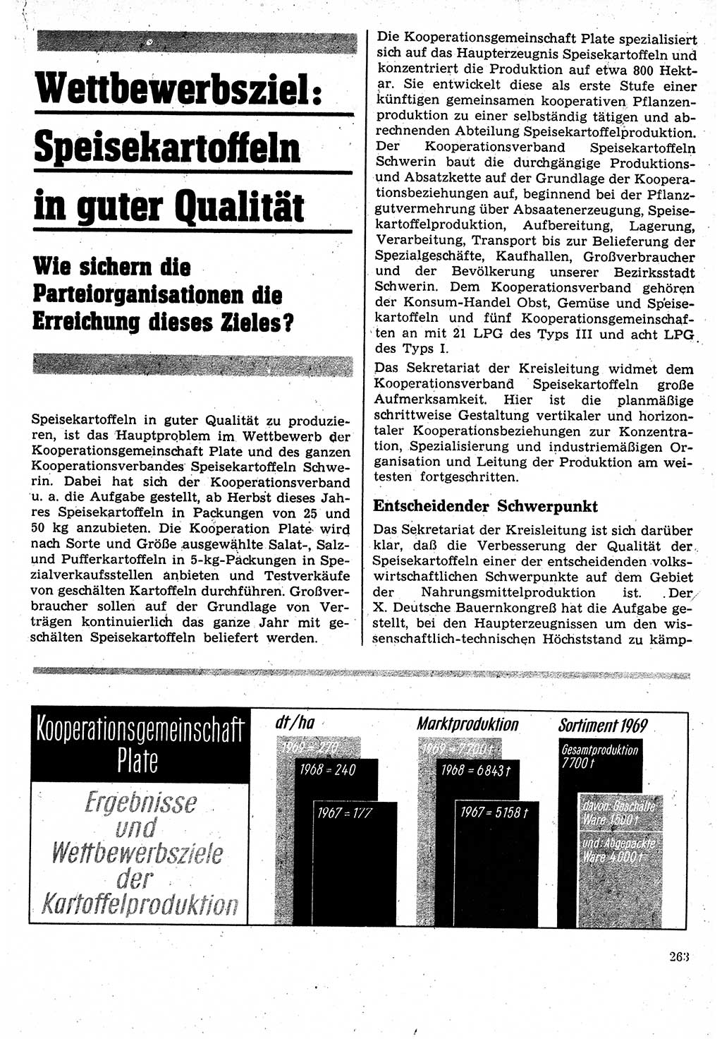 Neuer Weg (NW), Organ des Zentralkomitees (ZK) der SED (Sozialistische Einheitspartei Deutschlands) für Fragen des Parteilebens, 24. Jahrgang [Deutsche Demokratische Republik (DDR)] 1969, Seite 263 (NW ZK SED DDR 1969, S. 263)