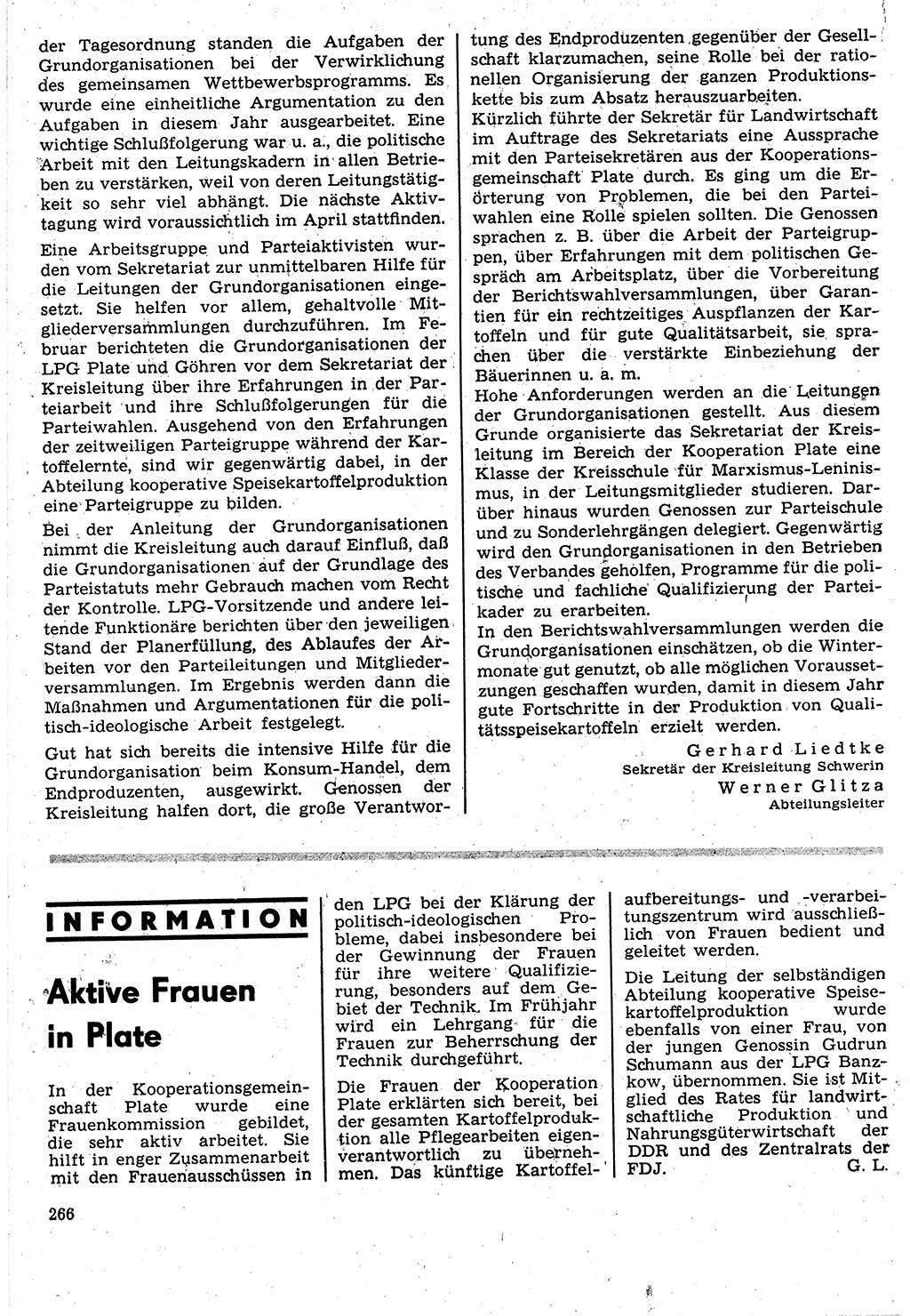 Neuer Weg (NW), Organ des Zentralkomitees (ZK) der SED (Sozialistische Einheitspartei Deutschlands) für Fragen des Parteilebens, 24. Jahrgang [Deutsche Demokratische Republik (DDR)] 1969, Seite 266 (NW ZK SED DDR 1969, S. 266)