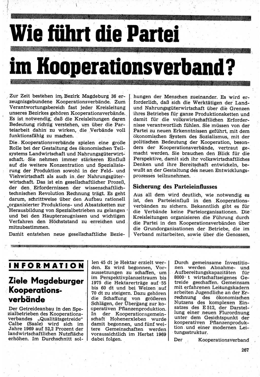 Neuer Weg (NW), Organ des Zentralkomitees (ZK) der SED (Sozialistische Einheitspartei Deutschlands) für Fragen des Parteilebens, 24. Jahrgang [Deutsche Demokratische Republik (DDR)] 1969, Seite 267 (NW ZK SED DDR 1969, S. 267)