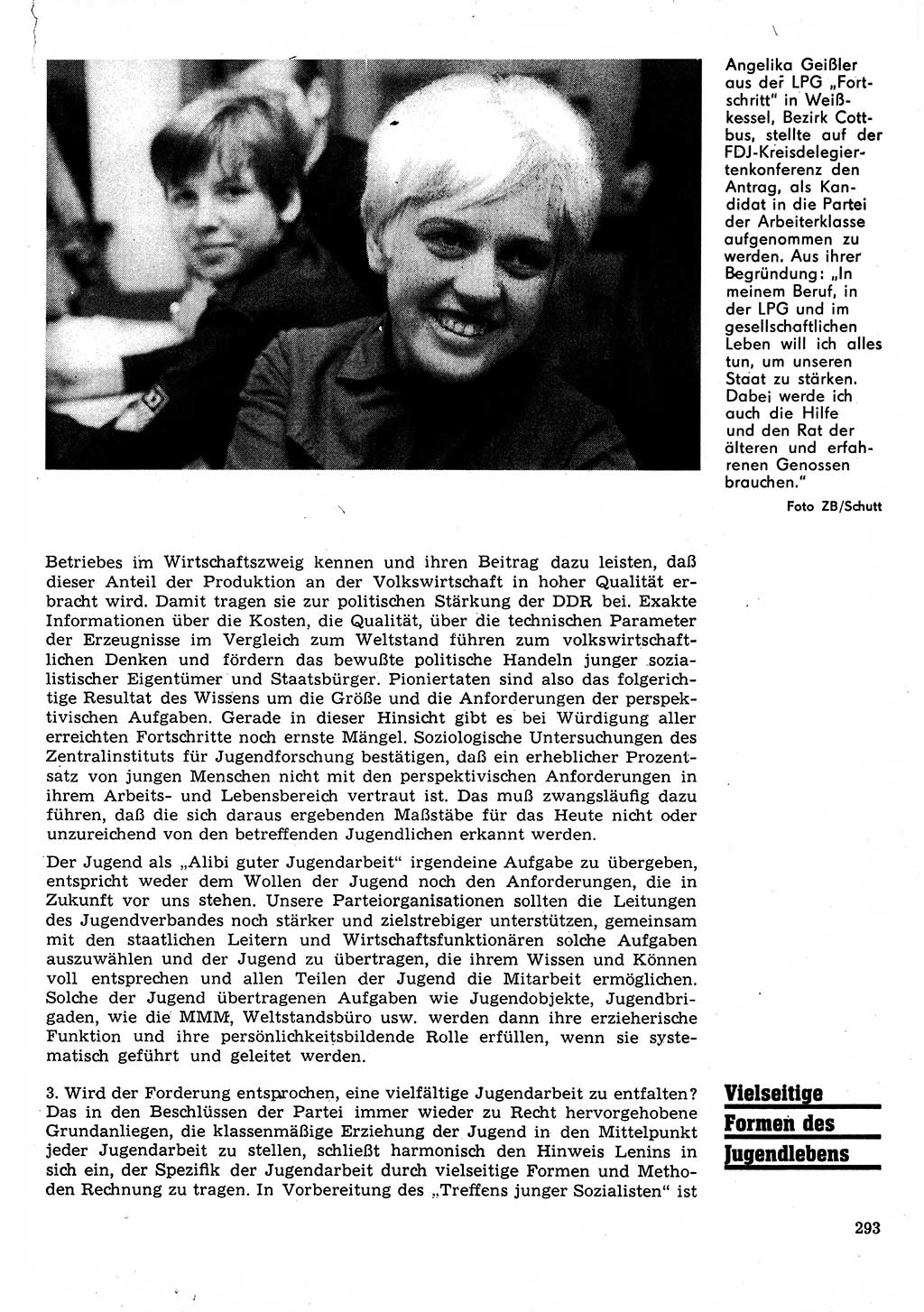 Neuer Weg (NW), Organ des Zentralkomitees (ZK) der SED (Sozialistische Einheitspartei Deutschlands) für Fragen des Parteilebens, 24. Jahrgang [Deutsche Demokratische Republik (DDR)] 1969, Seite 293 (NW ZK SED DDR 1969, S. 293)
