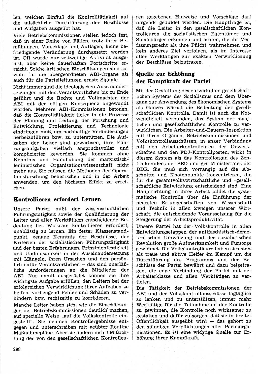 Neuer Weg (NW), Organ des Zentralkomitees (ZK) der SED (Sozialistische Einheitspartei Deutschlands) für Fragen des Parteilebens, 24. Jahrgang [Deutsche Demokratische Republik (DDR)] 1969, Seite 298 (NW ZK SED DDR 1969, S. 298)