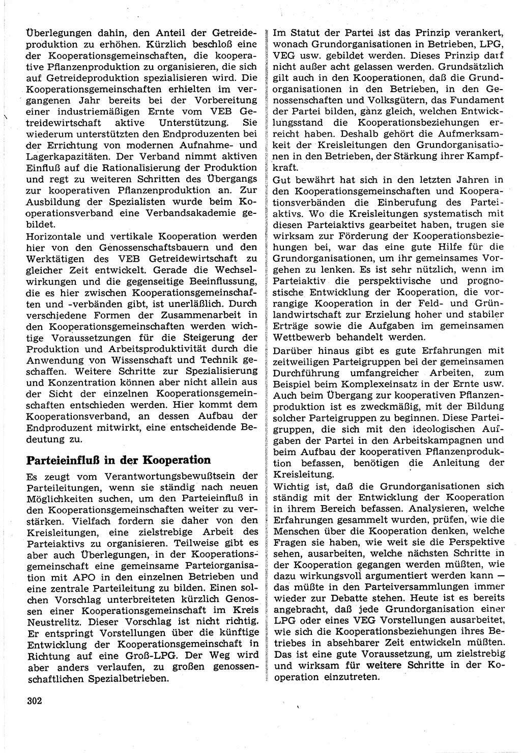 Neuer Weg (NW), Organ des Zentralkomitees (ZK) der SED (Sozialistische Einheitspartei Deutschlands) für Fragen des Parteilebens, 24. Jahrgang [Deutsche Demokratische Republik (DDR)] 1969, Seite 302 (NW ZK SED DDR 1969, S. 302)