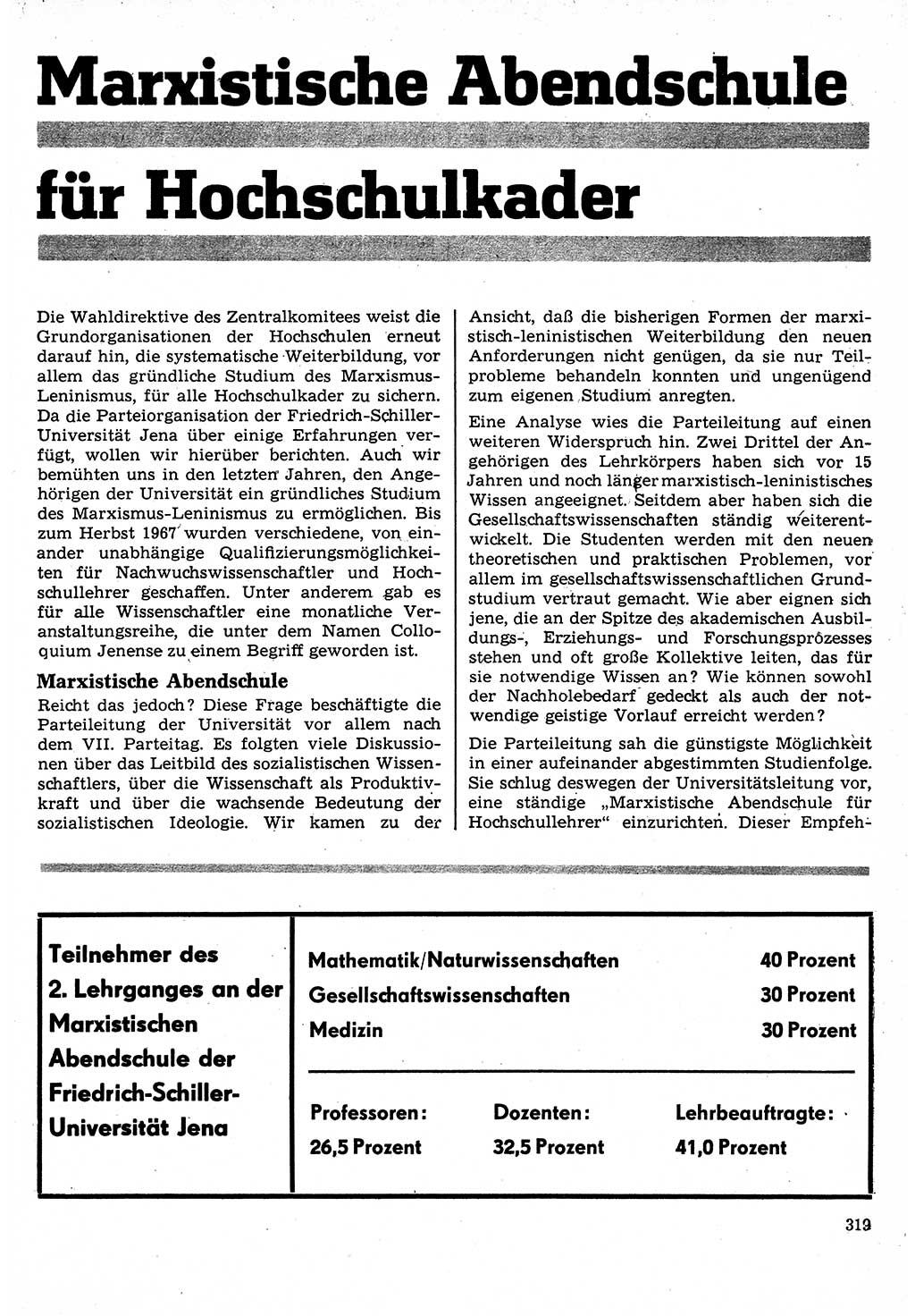 Neuer Weg (NW), Organ des Zentralkomitees (ZK) der SED (Sozialistische Einheitspartei Deutschlands) für Fragen des Parteilebens, 24. Jahrgang [Deutsche Demokratische Republik (DDR)] 1969, Seite 319 (NW ZK SED DDR 1969, S. 319)