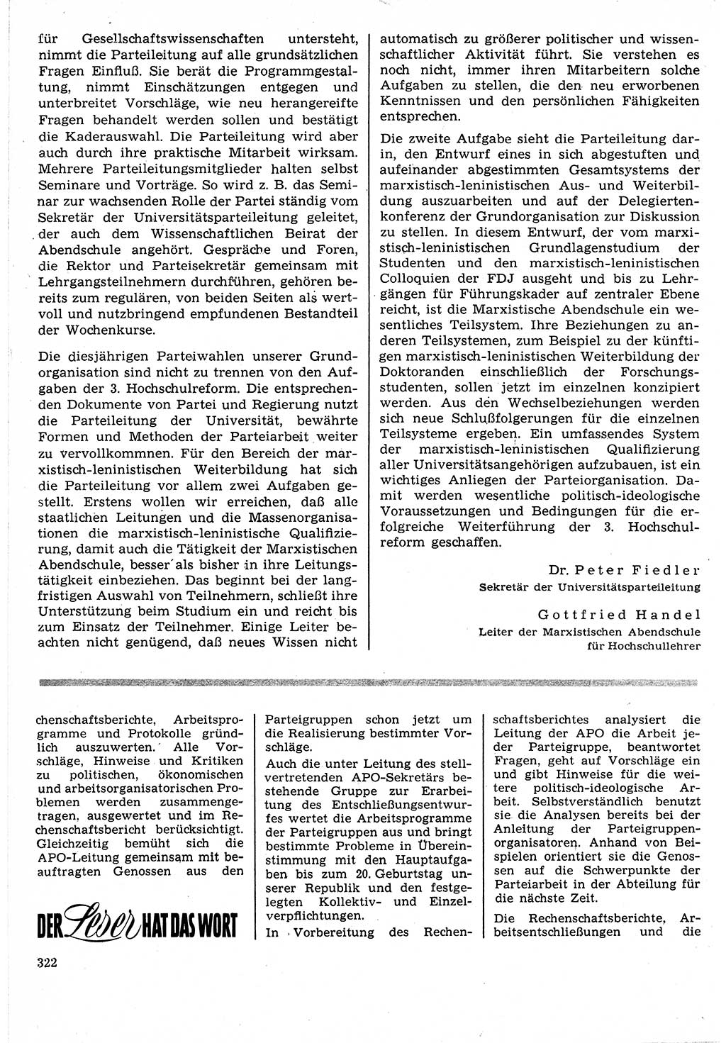 Neuer Weg (NW), Organ des Zentralkomitees (ZK) der SED (Sozialistische Einheitspartei Deutschlands) für Fragen des Parteilebens, 24. Jahrgang [Deutsche Demokratische Republik (DDR)] 1969, Seite 322 (NW ZK SED DDR 1969, S. 322)