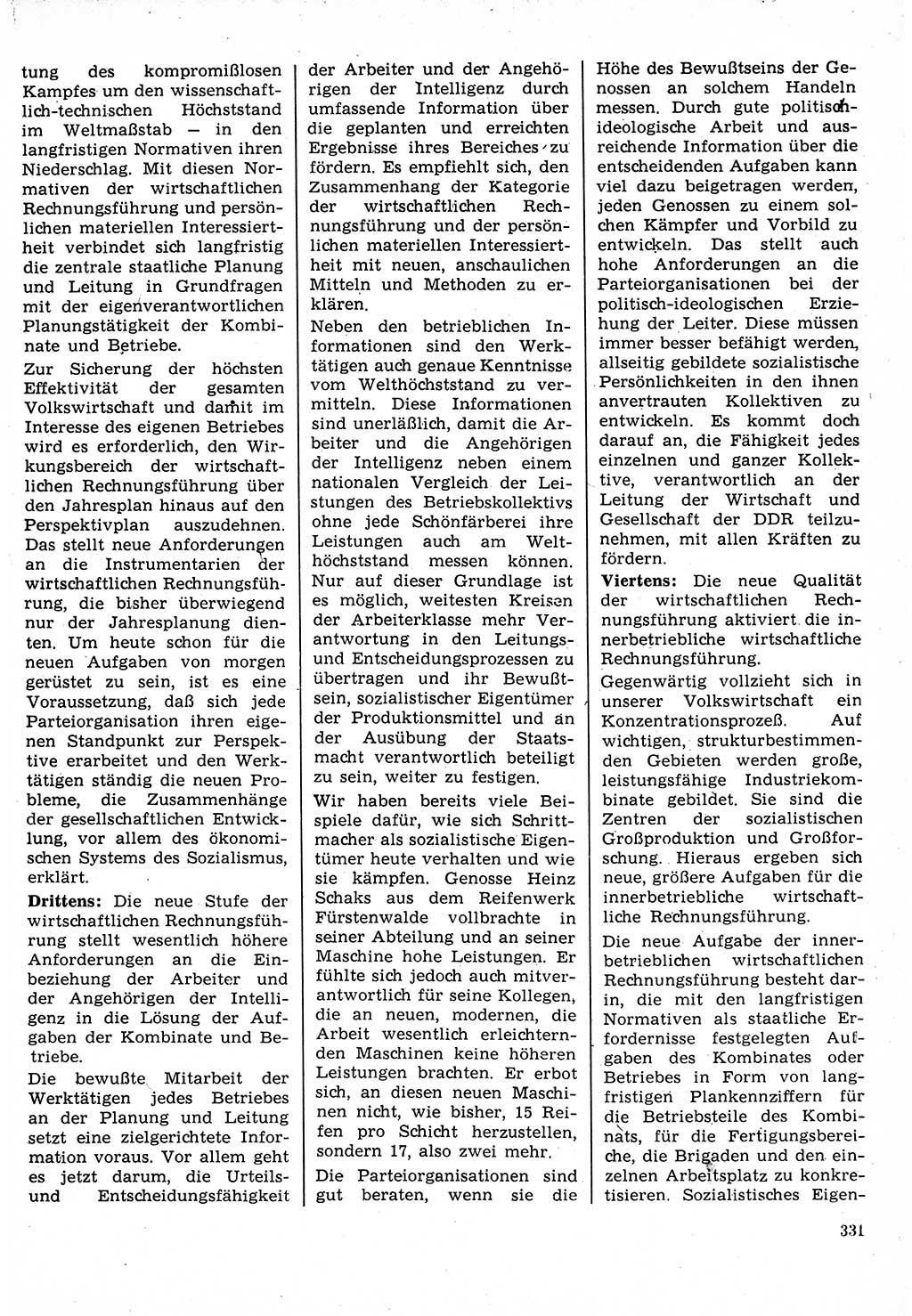 Neuer Weg (NW), Organ des Zentralkomitees (ZK) der SED (Sozialistische Einheitspartei Deutschlands) für Fragen des Parteilebens, 24. Jahrgang [Deutsche Demokratische Republik (DDR)] 1969, Seite 331 (NW ZK SED DDR 1969, S. 331)