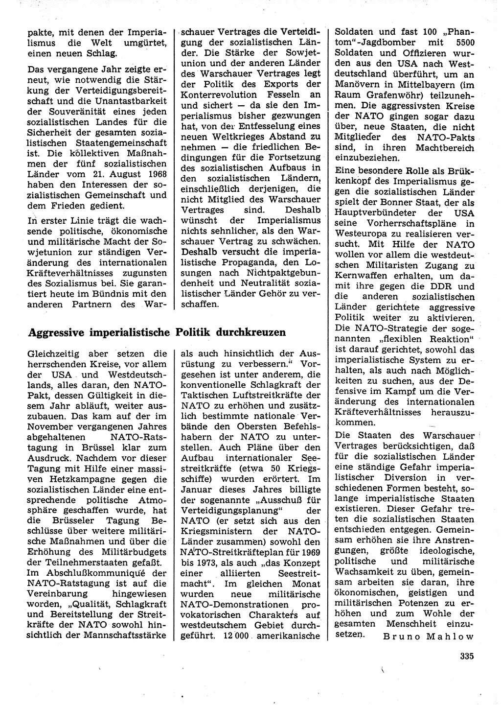 Neuer Weg (NW), Organ des Zentralkomitees (ZK) der SED (Sozialistische Einheitspartei Deutschlands) für Fragen des Parteilebens, 24. Jahrgang [Deutsche Demokratische Republik (DDR)] 1969, Seite 335 (NW ZK SED DDR 1969, S. 335)