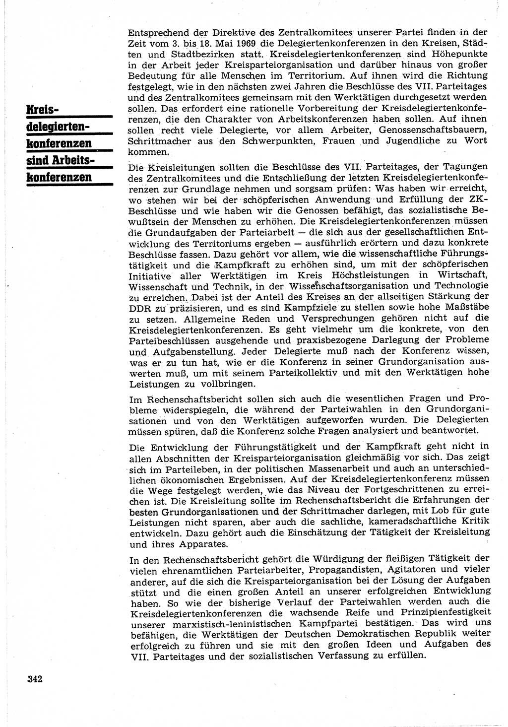 Neuer Weg (NW), Organ des Zentralkomitees (ZK) der SED (Sozialistische Einheitspartei Deutschlands) für Fragen des Parteilebens, 24. Jahrgang [Deutsche Demokratische Republik (DDR)] 1969, Seite 342 (NW ZK SED DDR 1969, S. 342)