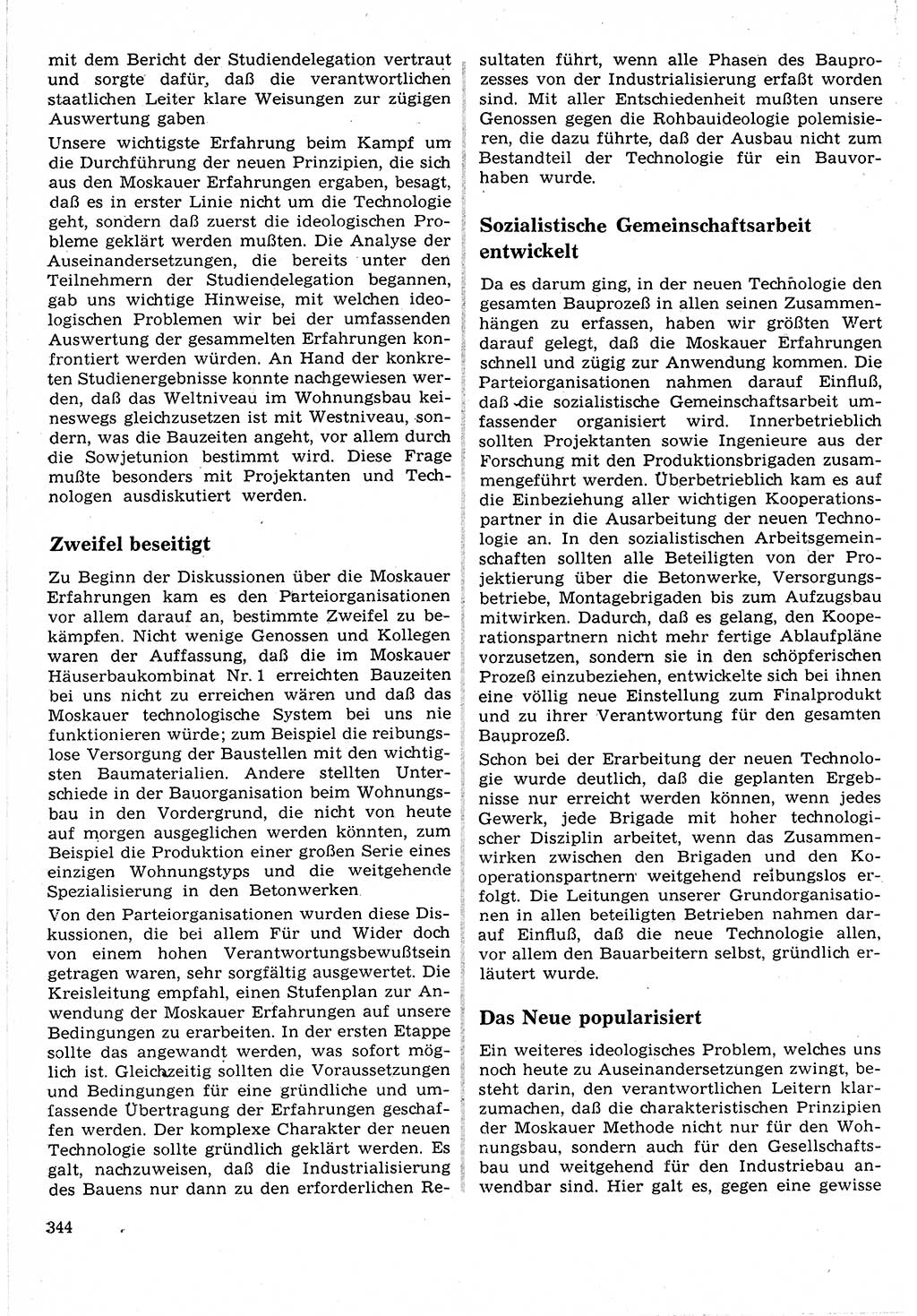 Neuer Weg (NW), Organ des Zentralkomitees (ZK) der SED (Sozialistische Einheitspartei Deutschlands) für Fragen des Parteilebens, 24. Jahrgang [Deutsche Demokratische Republik (DDR)] 1969, Seite 344 (NW ZK SED DDR 1969, S. 344)