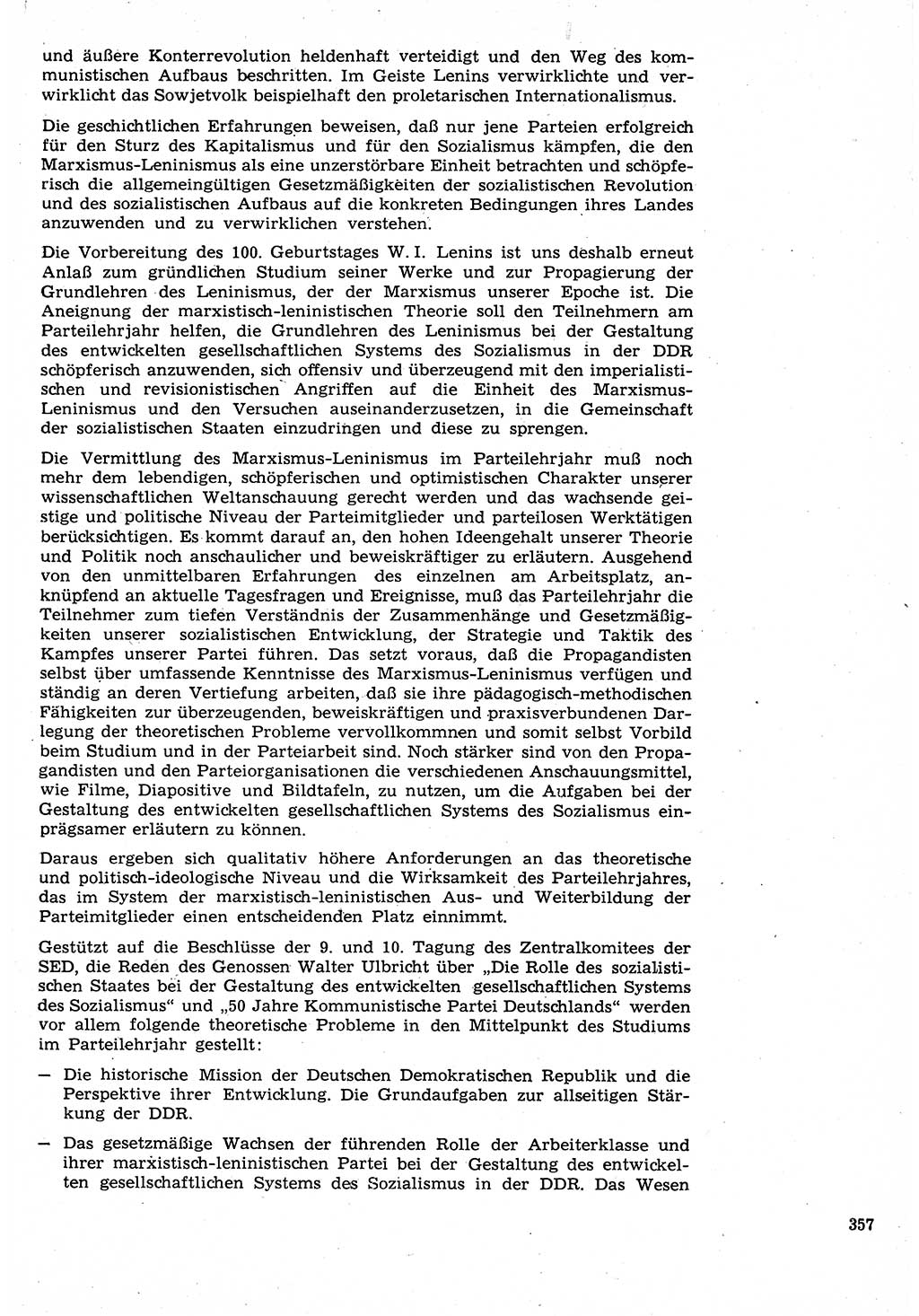 Neuer Weg (NW), Organ des Zentralkomitees (ZK) der SED (Sozialistische Einheitspartei Deutschlands) für Fragen des Parteilebens, 24. Jahrgang [Deutsche Demokratische Republik (DDR)] 1969, Seite 357 (NW ZK SED DDR 1969, S. 357)