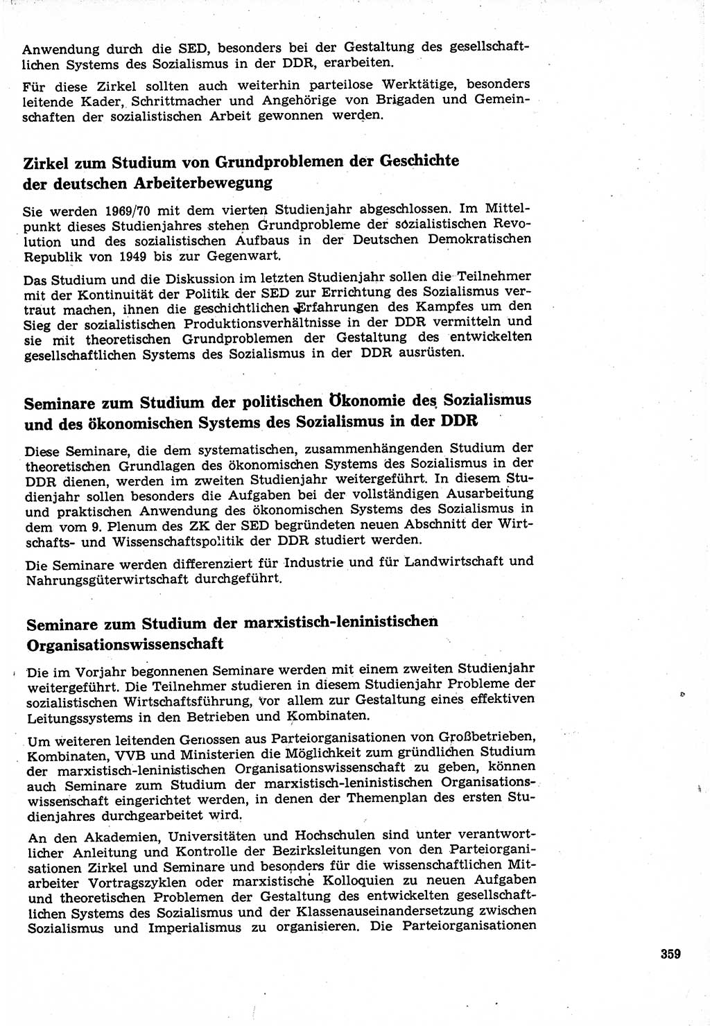 Neuer Weg (NW), Organ des Zentralkomitees (ZK) der SED (Sozialistische Einheitspartei Deutschlands) für Fragen des Parteilebens, 24. Jahrgang [Deutsche Demokratische Republik (DDR)] 1969, Seite 359 (NW ZK SED DDR 1969, S. 359)