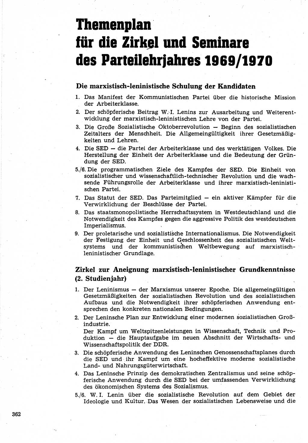 Neuer Weg (NW), Organ des Zentralkomitees (ZK) der SED (Sozialistische Einheitspartei Deutschlands) für Fragen des Parteilebens, 24. Jahrgang [Deutsche Demokratische Republik (DDR)] 1969, Seite 362 (NW ZK SED DDR 1969, S. 362)