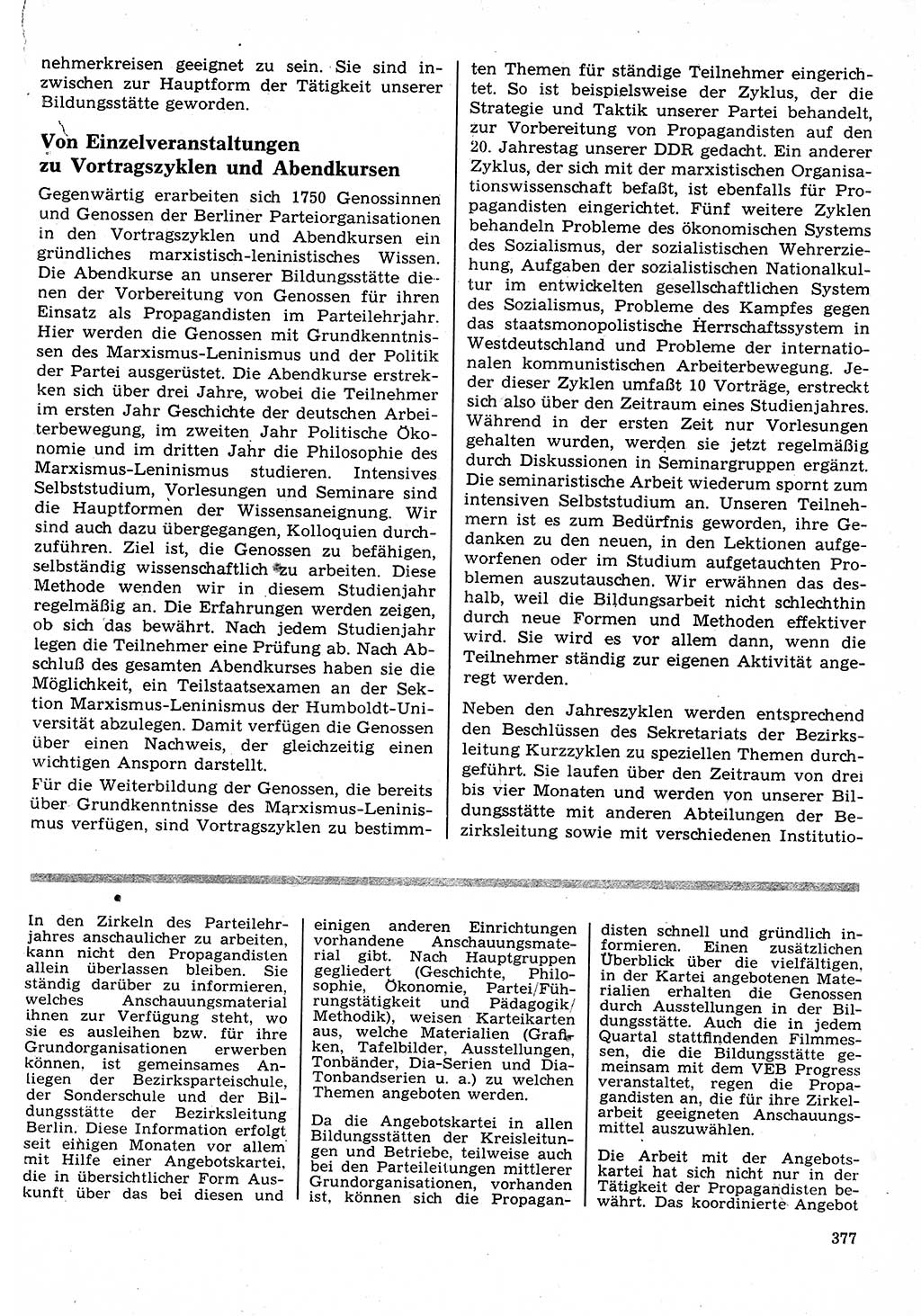 Neuer Weg (NW), Organ des Zentralkomitees (ZK) der SED (Sozialistische Einheitspartei Deutschlands) für Fragen des Parteilebens, 24. Jahrgang [Deutsche Demokratische Republik (DDR)] 1969, Seite 377 (NW ZK SED DDR 1969, S. 377)