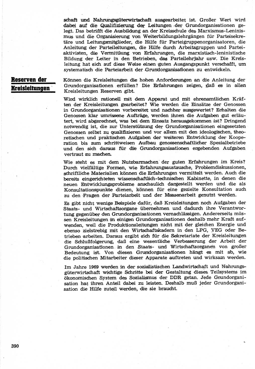 Neuer Weg (NW), Organ des Zentralkomitees (ZK) der SED (Sozialistische Einheitspartei Deutschlands) für Fragen des Parteilebens, 24. Jahrgang [Deutsche Demokratische Republik (DDR)] 1969, Seite 390 (NW ZK SED DDR 1969, S. 390)