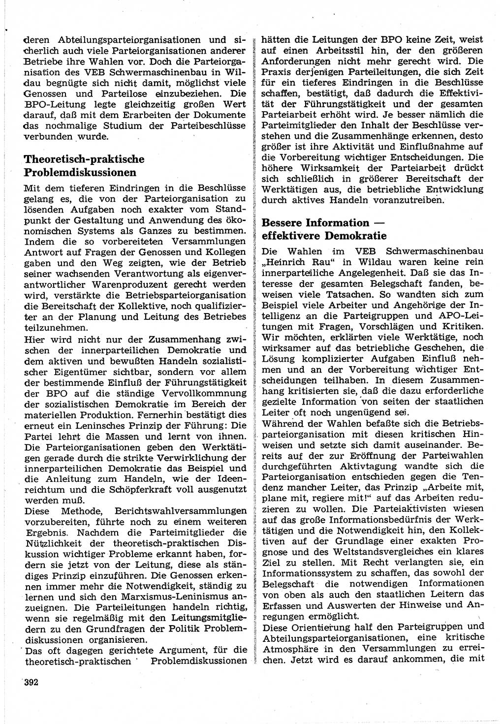 Neuer Weg (NW), Organ des Zentralkomitees (ZK) der SED (Sozialistische Einheitspartei Deutschlands) für Fragen des Parteilebens, 24. Jahrgang [Deutsche Demokratische Republik (DDR)] 1969, Seite 392 (NW ZK SED DDR 1969, S. 392)