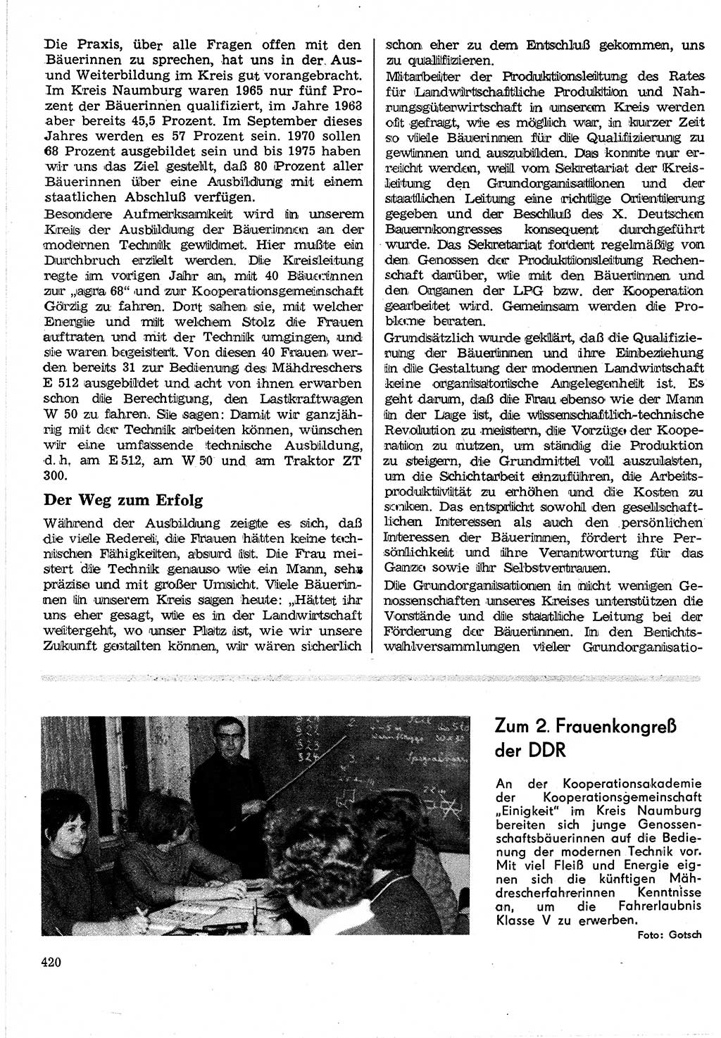 Neuer Weg (NW), Organ des Zentralkomitees (ZK) der SED (Sozialistische Einheitspartei Deutschlands) für Fragen des Parteilebens, 24. Jahrgang [Deutsche Demokratische Republik (DDR)] 1969, Seite 420 (NW ZK SED DDR 1969, S. 420)